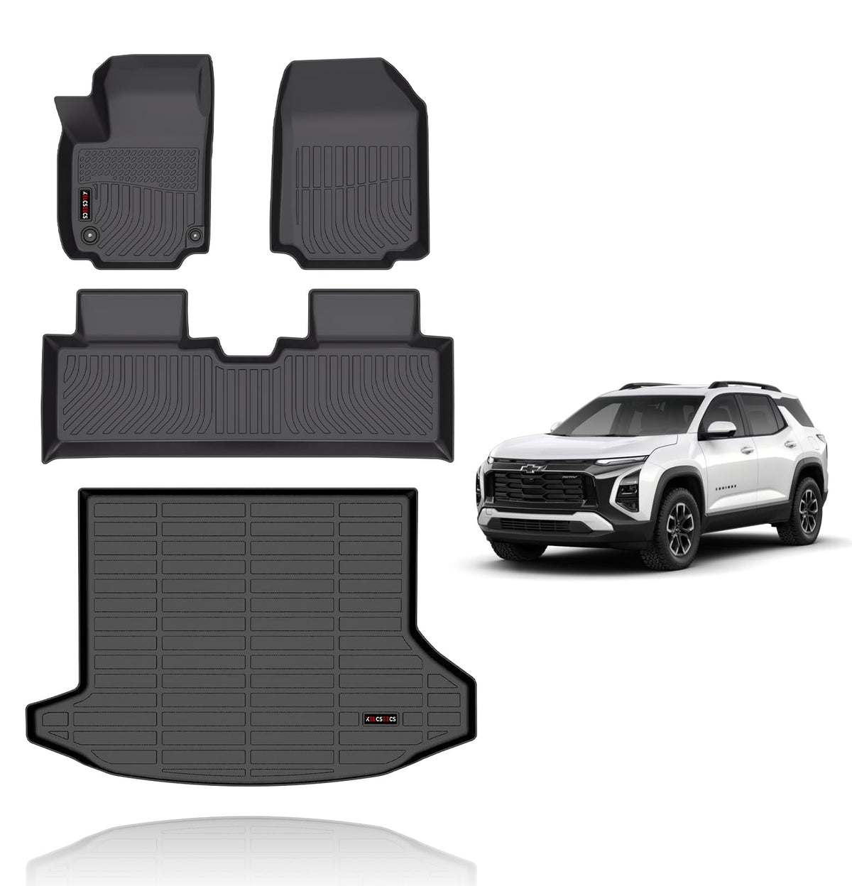 KELCSEECS Floor Mats & Cargo Liner for 2025 Chevy Equinox(Not Fit EV)/2025 GMC Terrain All Weather Car Mats Trunk Liner GMC Terr