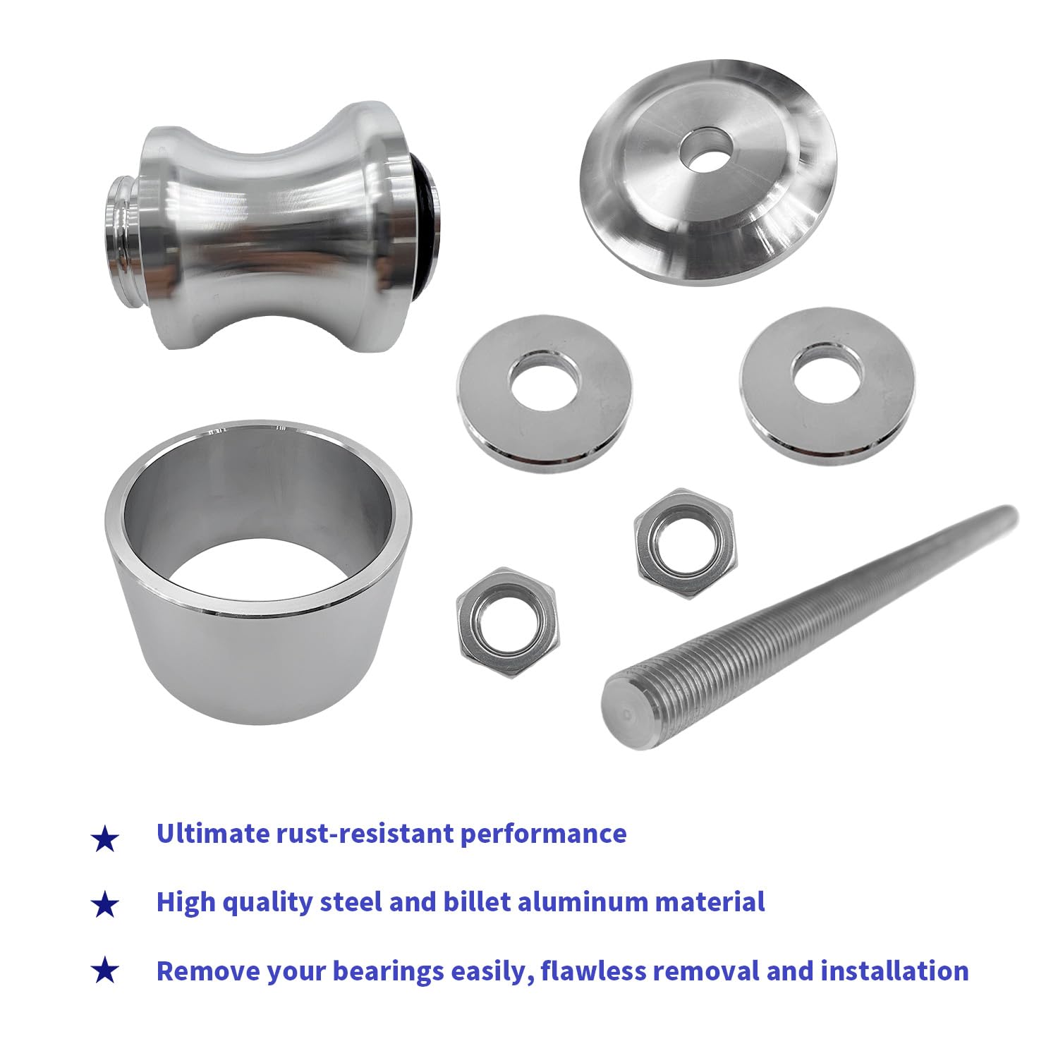 Biglknm Wheel Bearing Removal Tool Compatible For Polaris Ranger Rzr/Ranger/General/Sportsman, Reinstall Tool Fit For 40 And 44 Mm Wheel Bearings