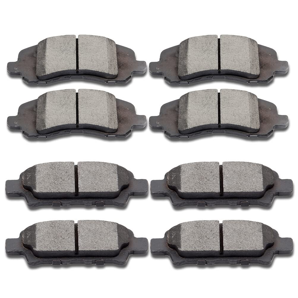 Cciyu D1285 D1037 Front & Rear Ceramic Brake Pads Kits 11-14 For Chrysler 200,07-10 For Chrysler Sebring,08-14 For Dodge Avenger