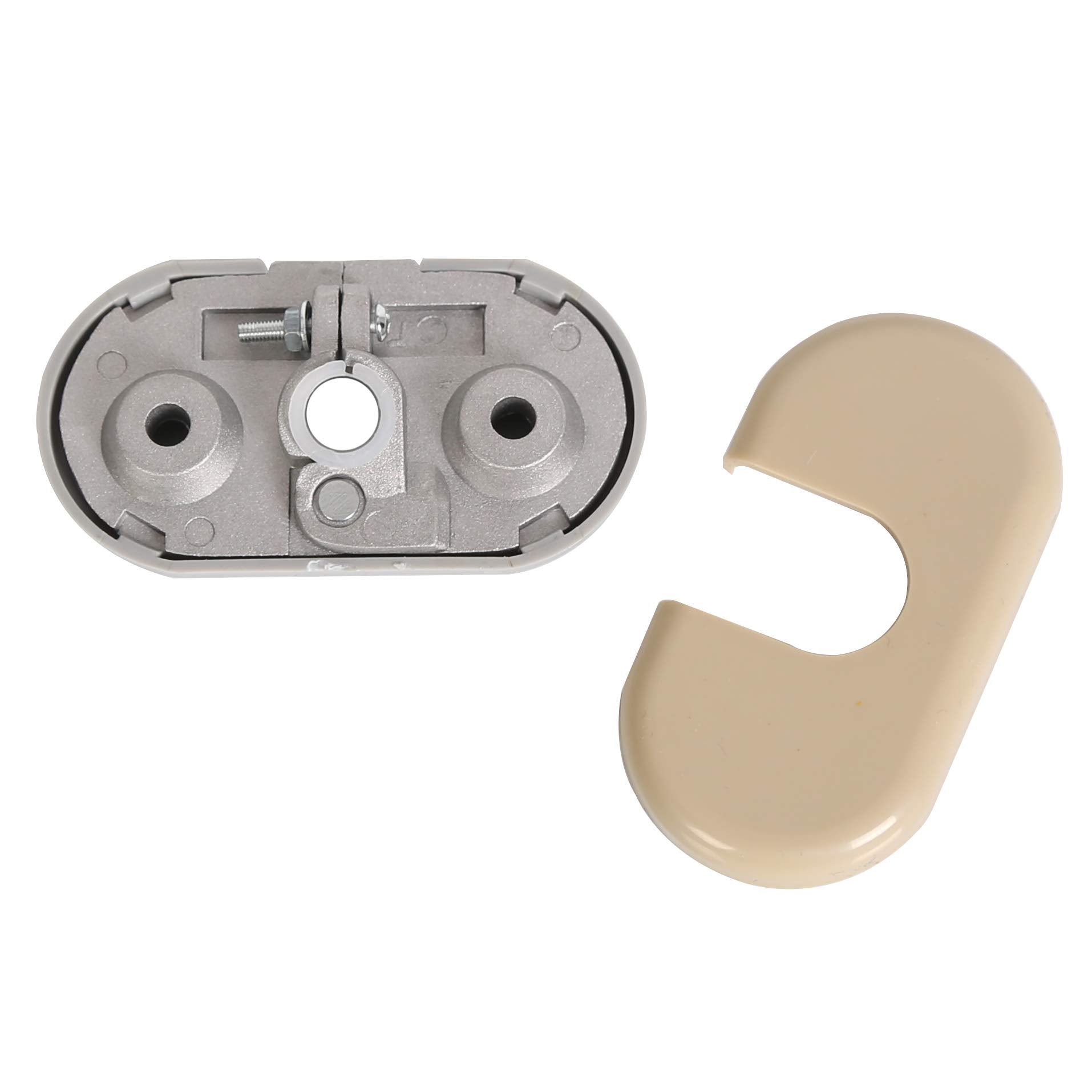 ECOTRIC Sun Visor Support Bracket & Cover Repair Kits Front Left Driver Side Compatible with 2002-2005 Ford Explorer Lincoln Aviator Mercury Monutaineer Replacement for 924-279, 4L2Z7804104BAB