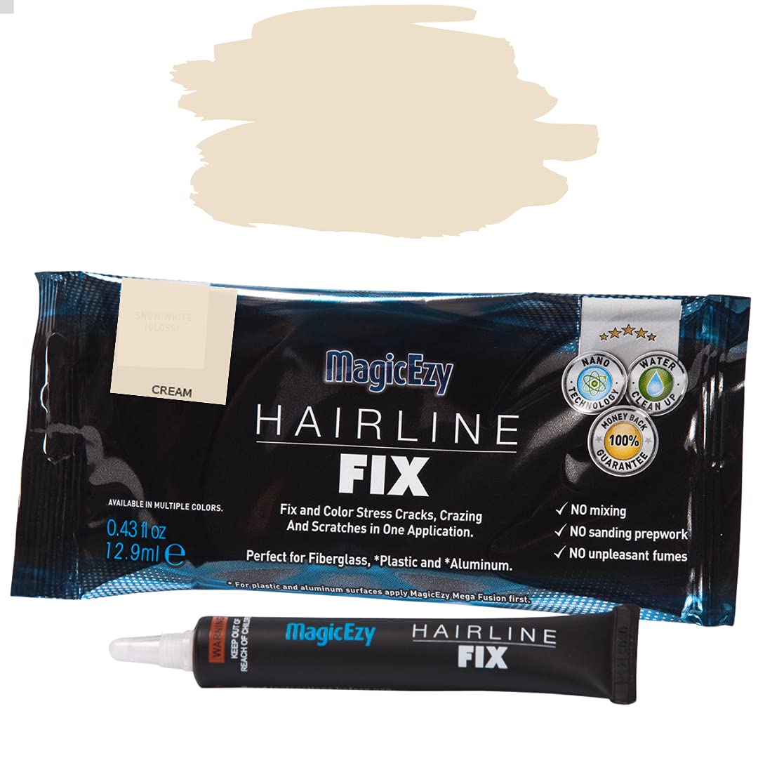 Magicezy Hairline Fix - (Cream) - Gelcoat Repair Kit For Fiberglass Boats - Marine Crack Repair And Scratch Touch Up Filler - Strong