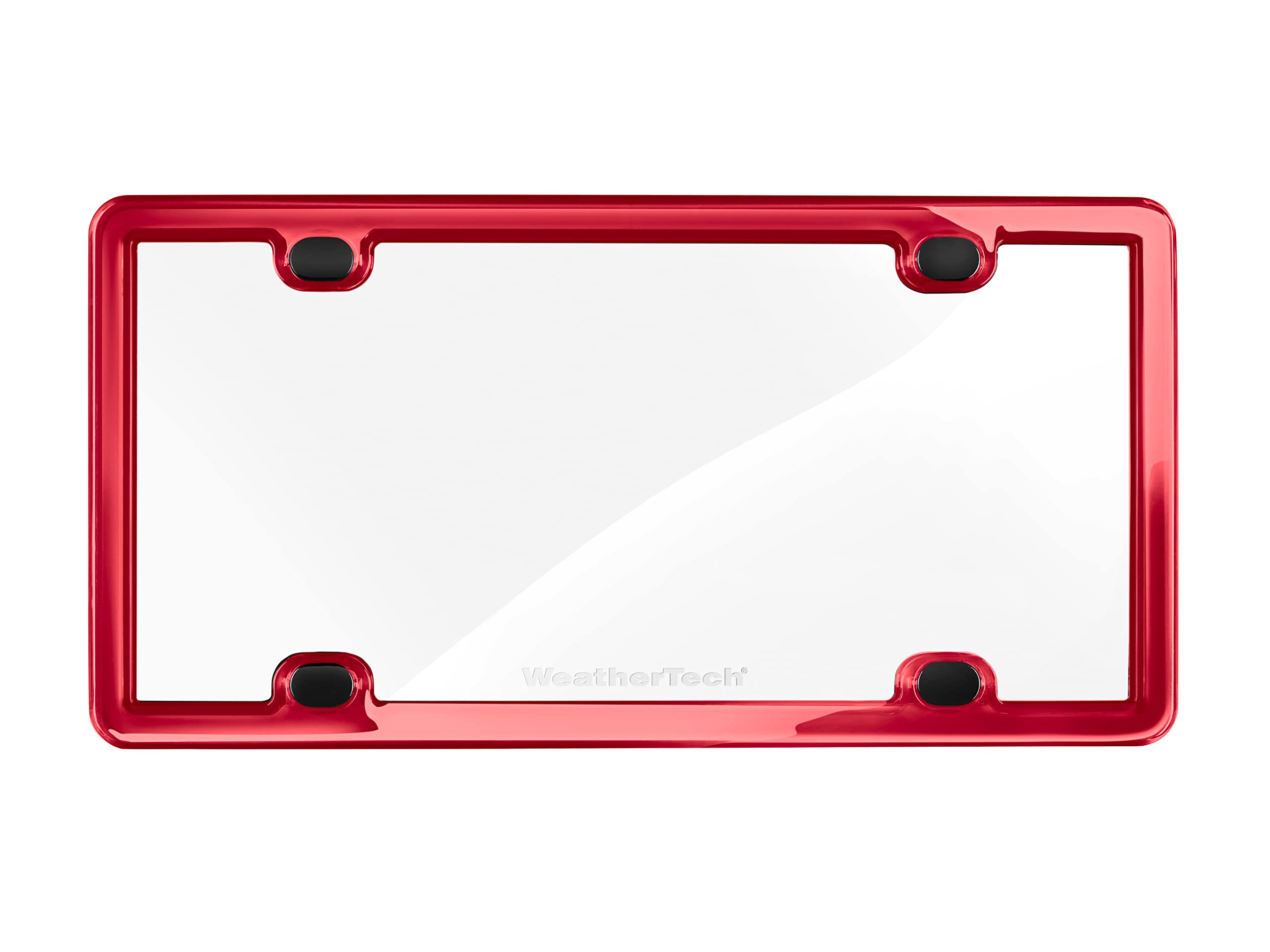 Weathertech Clearcover License Plate Cover And Frame, Red