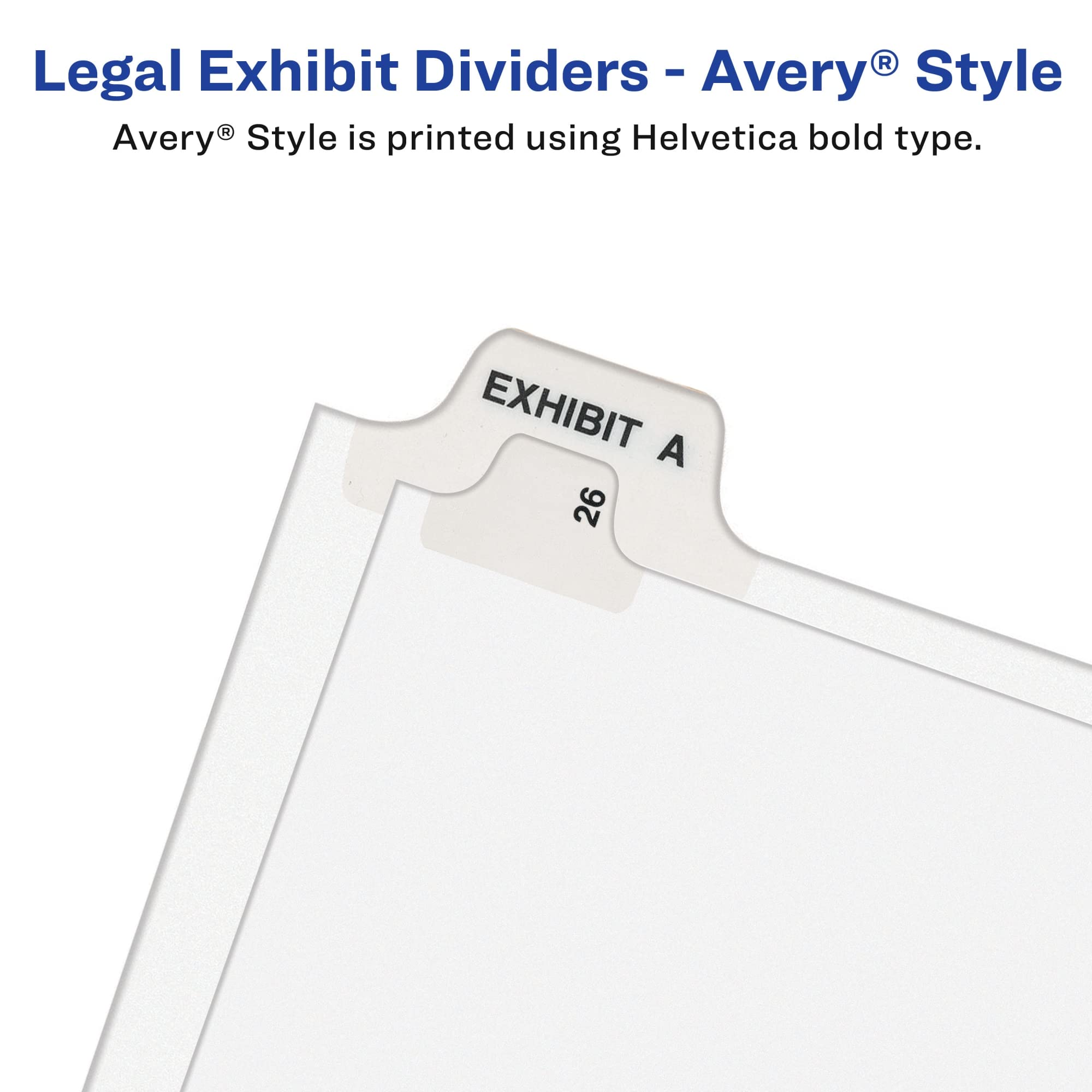 Avery20% Recycled Avery-Style Premium Collated Legal Index Exhibit Dividers, Side-Tab, 1-10 + Toc, 8 1/2'' X 11''