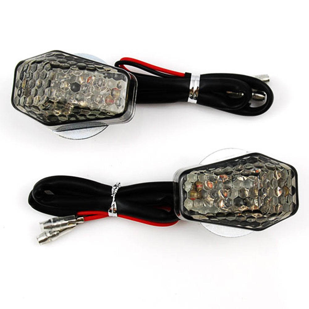 15 Amber Led Flush Mount Smoke Turn Signal Indicator Blinker Light Universal For Motorcycle Sport Street Racing Bike