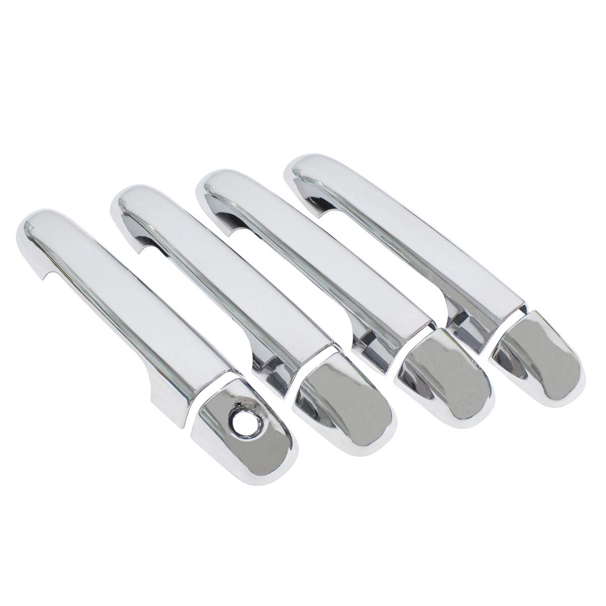 Newyall Front Rear Exterior Door Handle Covers Chrome For Hyundai Elantra 2007-2010 Kia Soul 2011-2013 Outer Outside Left Driver