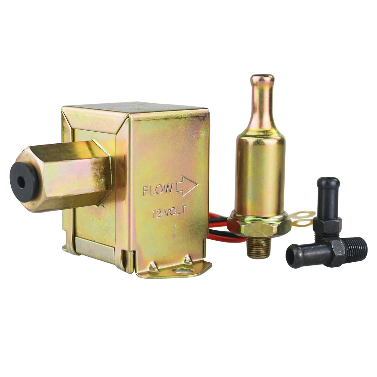 Universal Electric Fuel Pump Kit 12V 4.5-7Psi Gas Diesel In-Line In-Tank Electric Fuel Pump With Installation Kit Metal Solid Pe