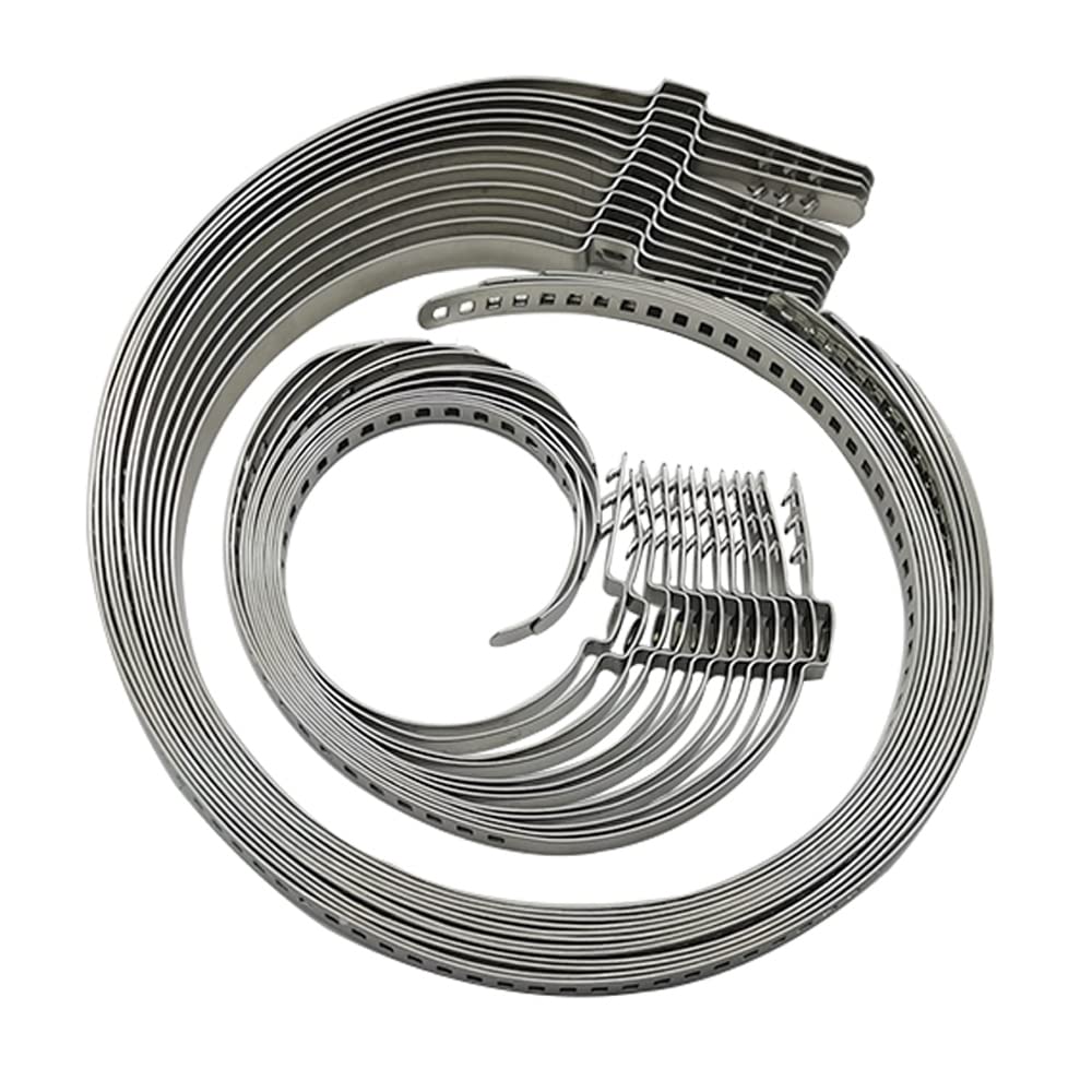 Cv Boot Clamp Kit - Stainless Steel Universal Adjustable Axle Boot Cv Joint Bands Drive Axle Shaft Joint Crimp Clamps 24Pcs(12Pc