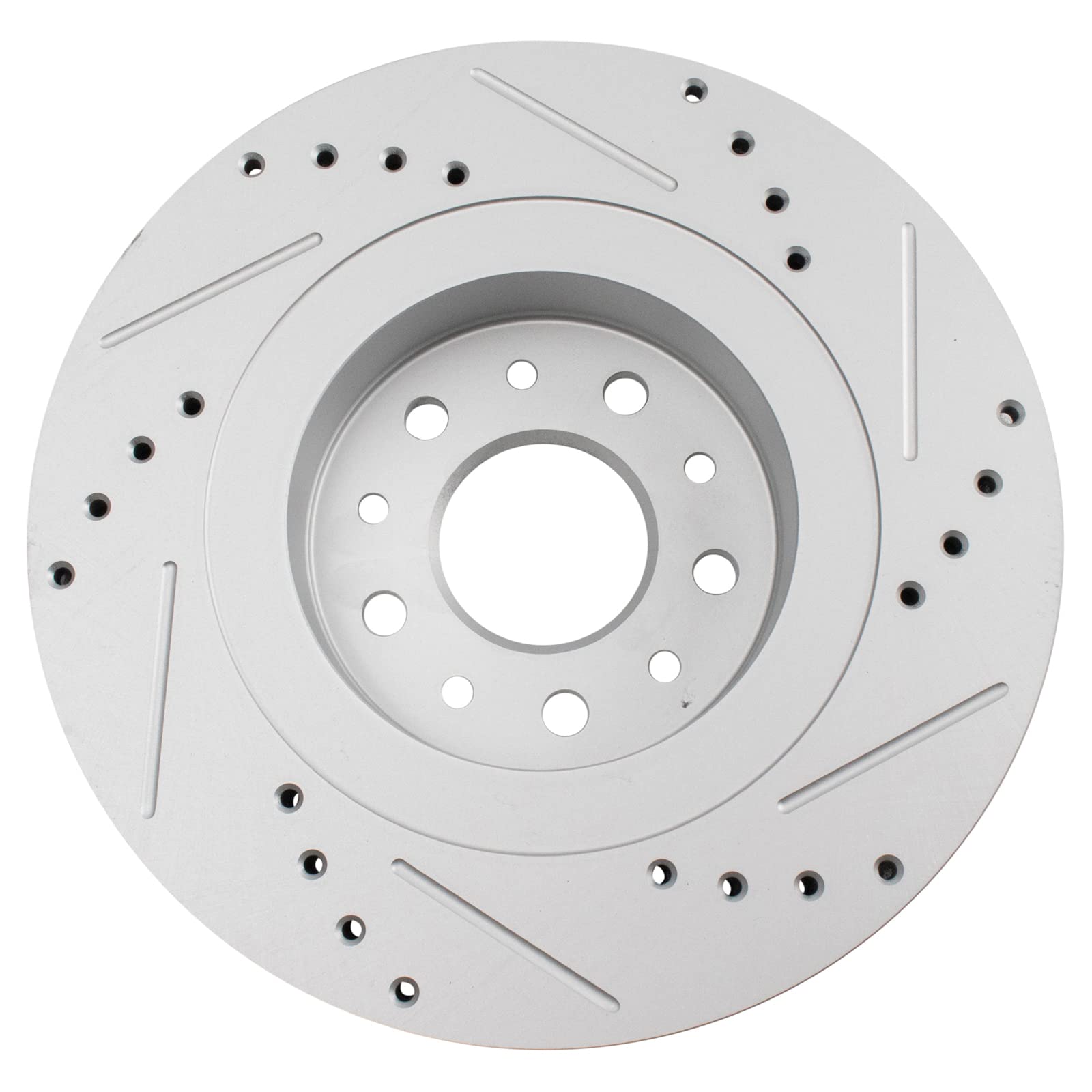 Trq Front Performance Brake Rotors Set Premium G-Coated Cross Drilled & Slotted Compatible With 2005-2007 Ford Five Hundred Free