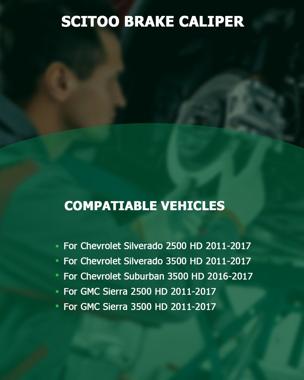 Scitoo 18B5303 Front Left Disc Brake Caliper W/Bracket For Chevy For Silverado 2500 Hd/For Silverado 3500 Hd/For Suburban/For Su