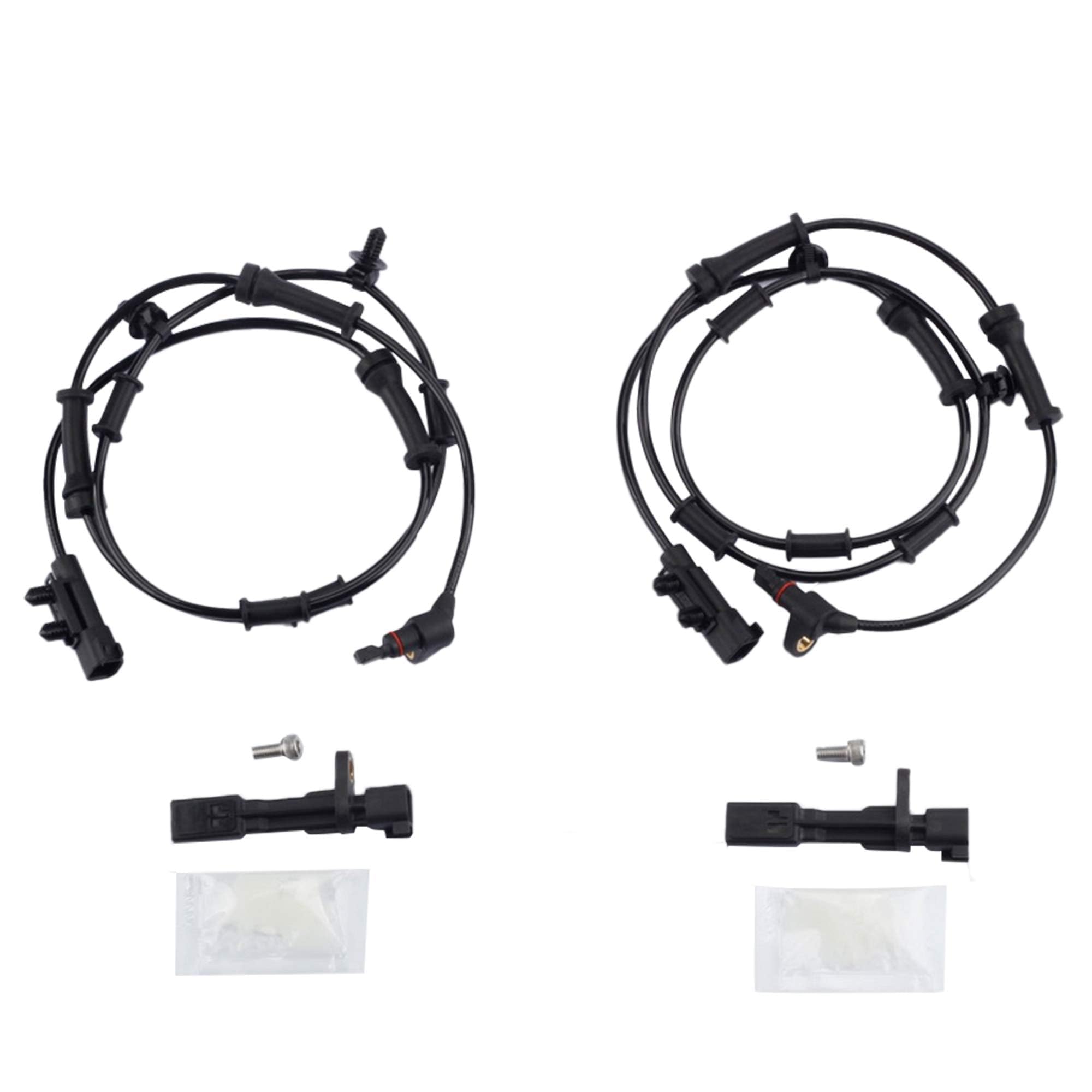 Dasbecan Front And Rear Abs Wheel Speed Sensor Compatible With Jeep Wrangler 3.6L 2012-2017,Jeep Wrangler 3.8L 2007-2011 Replaces# 68003281Aa 68003281Ac 52060156Ad 52125003Aa (Pack Of 4Pcs)