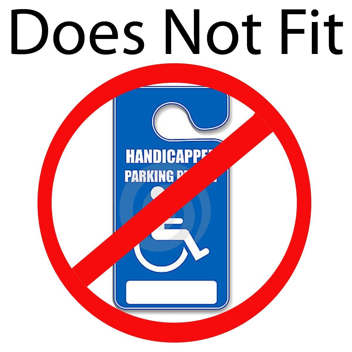 2 Pack - Clear Parking Permit Holder - Durable Vertical Parking Lot Pass Rear View Mirror Hanger - for Small Stickers and Passes