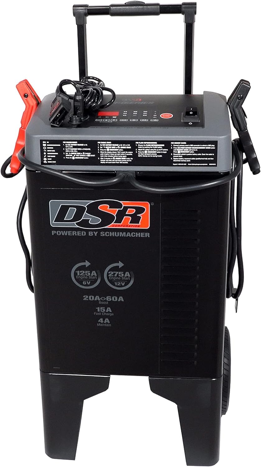 Schumacher Electric Dsr122 Proseries Fully Automatic Car Battery Charger - 125/275 Cranking Amps - 6V / 12V Battery Charger - Fu