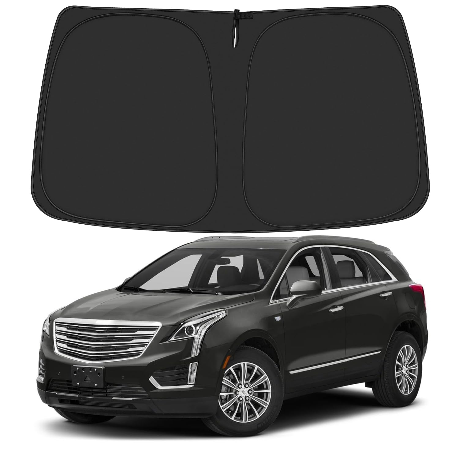 ULROLIT Windshield Sun Shade for 2017-2025 Cadillac XT5 Accessories, Foldable Window Sunshade Sun Visor Protector, Front Windshi