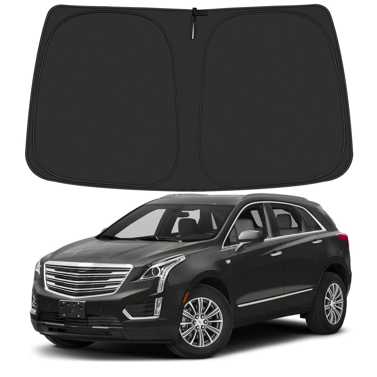 ULROLIT Windshield Sun Shade for 2017-2025 Cadillac XT5 Accessories, Foldable Window Sunshade Sun Visor Protector, Front Windshi