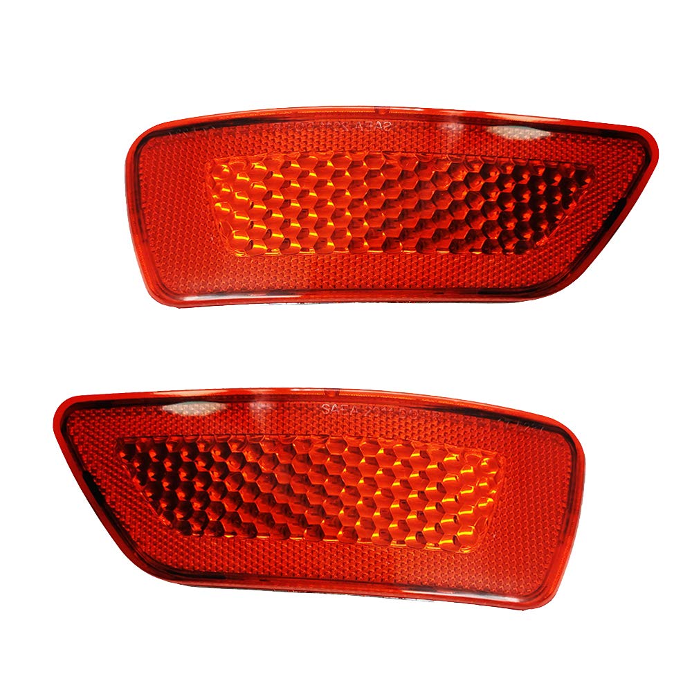 Kyyet Rear Bumper Reflector Compatible With Jeep Grand Cherokee 2012-2018, Compass 2011-2016, Dodge Journey 2012-2019, Ch1185100, Ch1184100(Red Lens)
