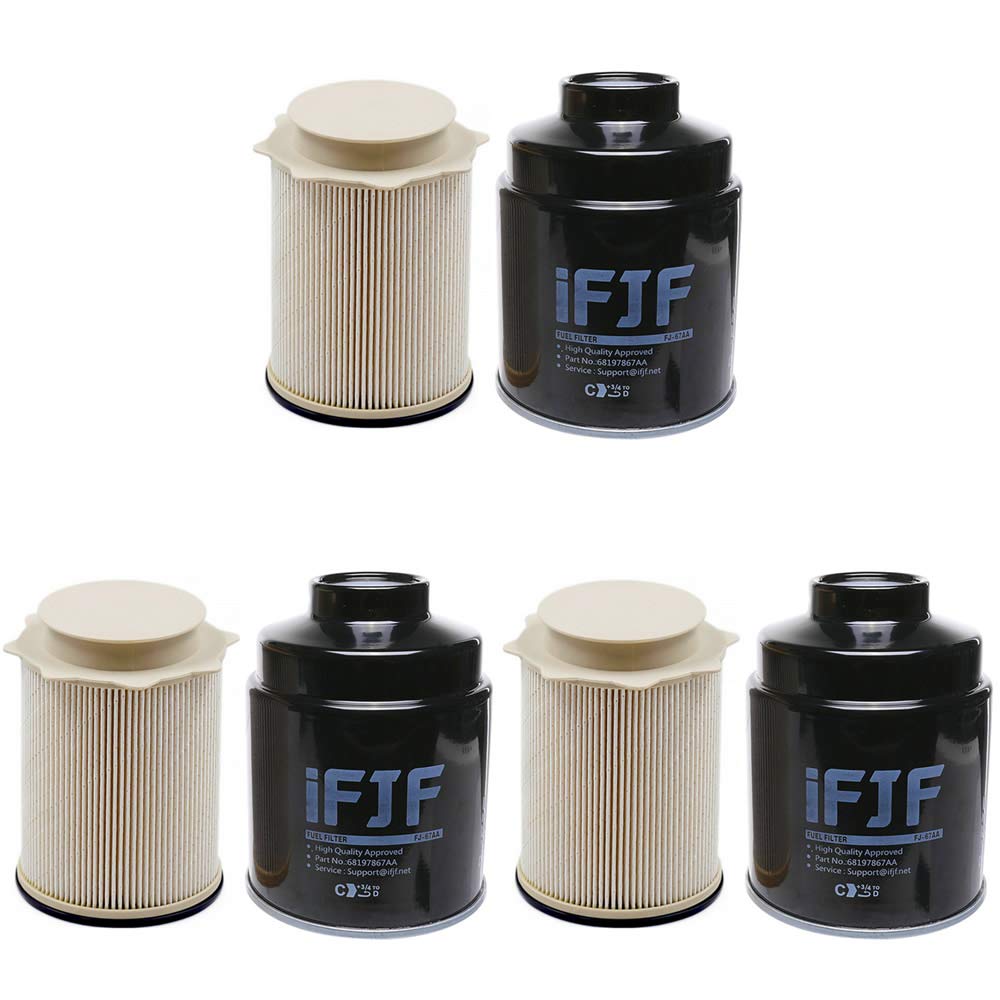 iFJF Fuel Filter Water Separator Replacement for Ram 6.7L 2013-2018 2500 3500 4500 5500 Diesel Engines Replaces 68197867AA 68157