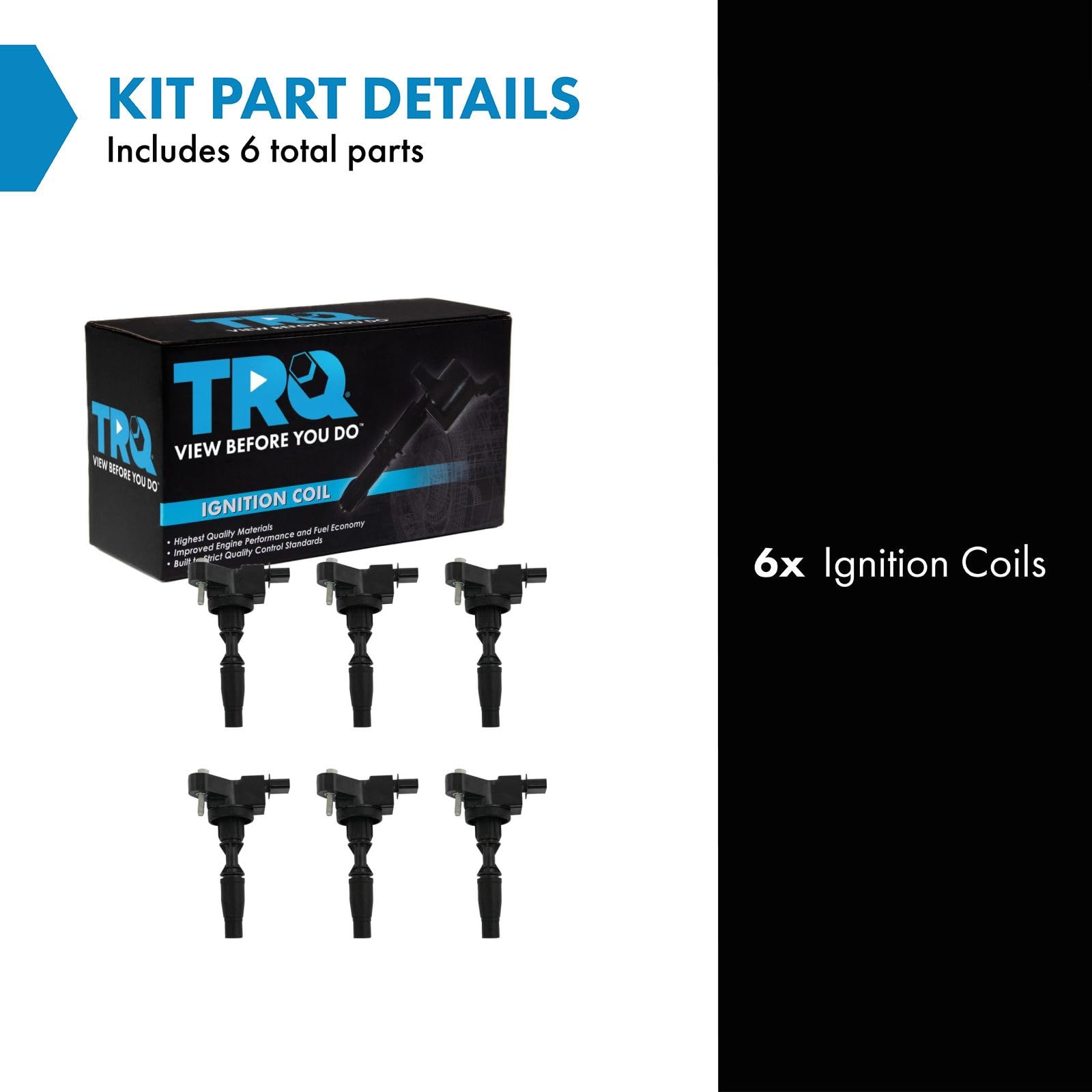 Trq Ignition Coil Set Compatible With 17-20 Buick 16-21 Cadillac Chevrolet Gmc