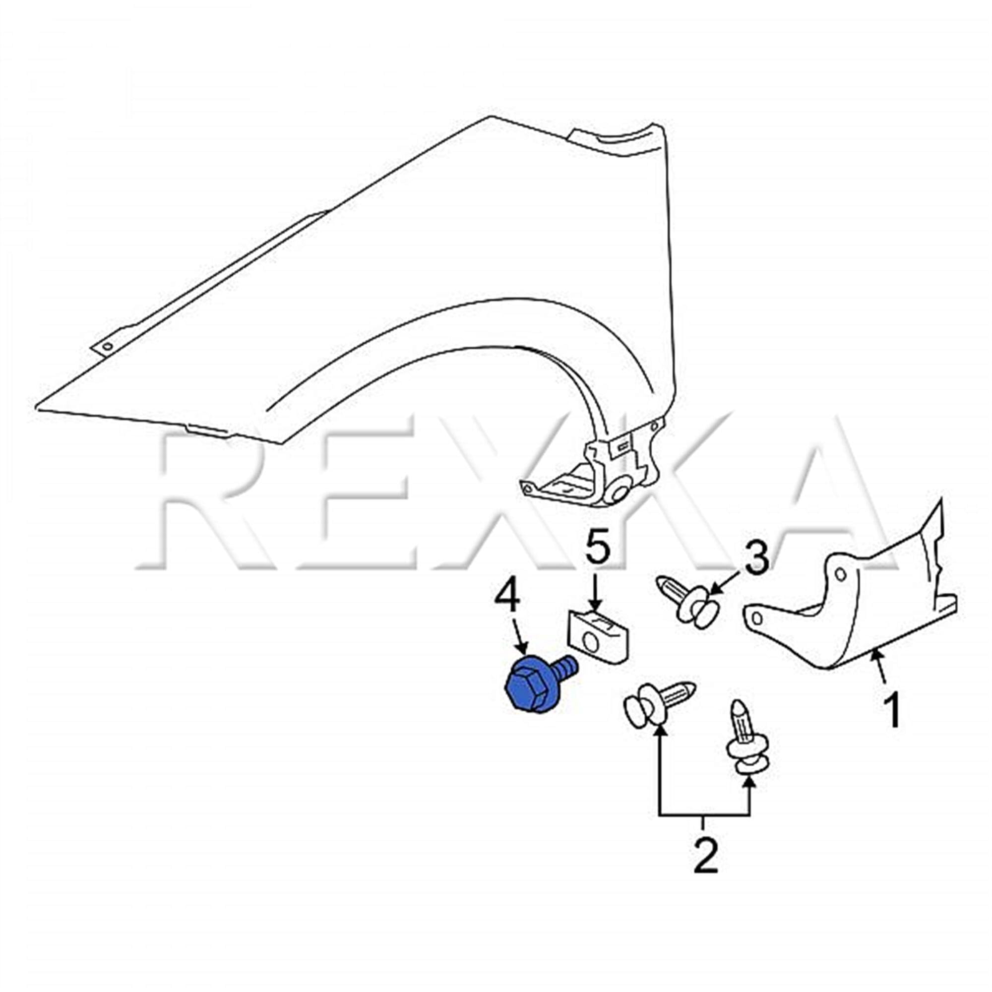 Rexka 30Pcs M6-1.81 X 20Mm Fender Liner Bumper Cover Splash Shield Screw Ms452348 For Mitsubishi 3000Gt, Diamante, Eclipse, Ecli