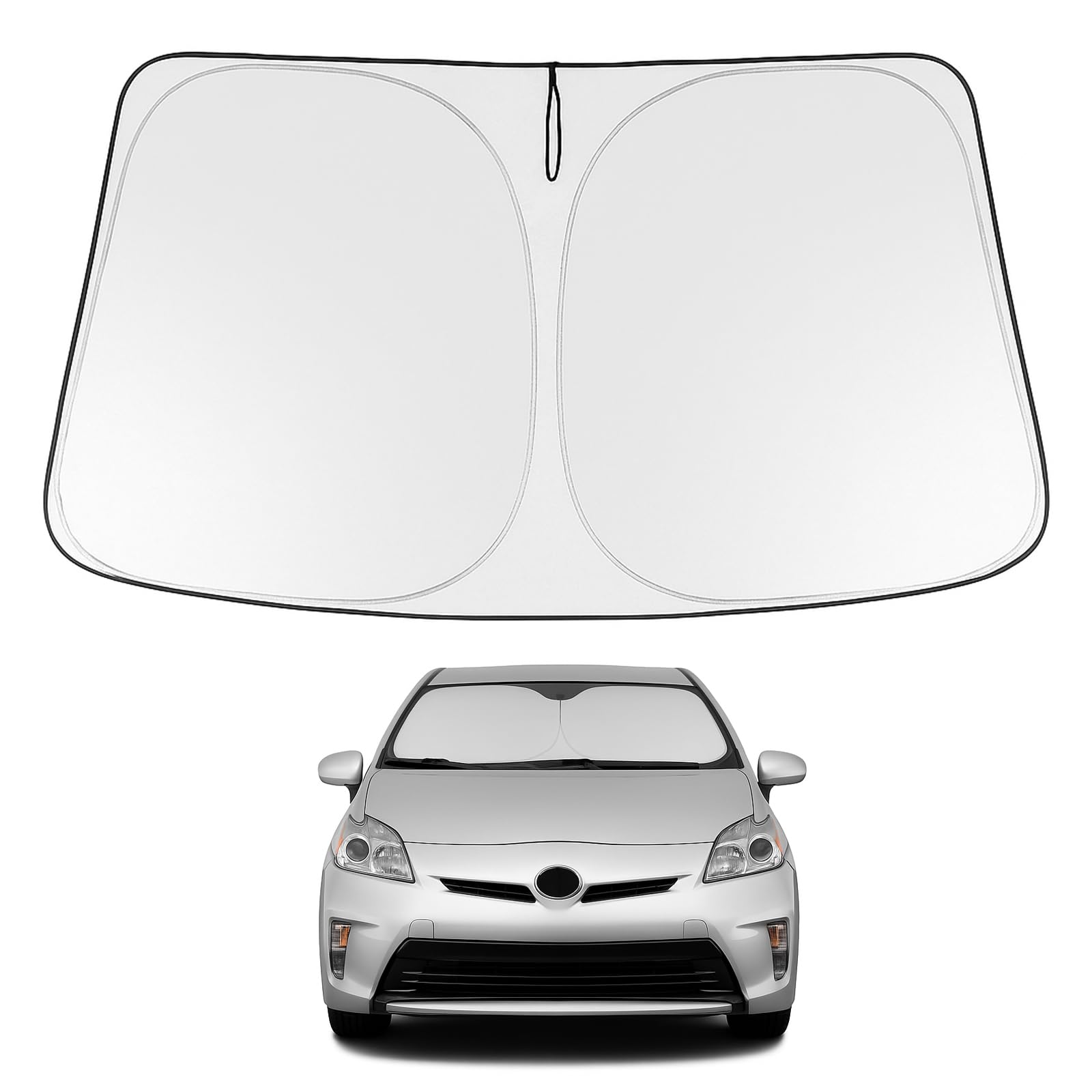 Proadsy 2025 Upgrade Windshield Sun Shade Custom Fit 2010-2015 Toyota Prius Foldable Front Sunshade Protector Sun Visor Blocks U