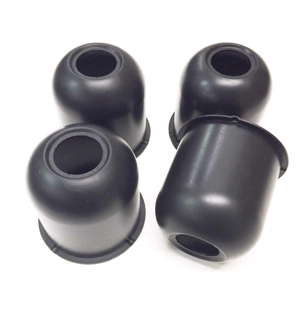 4 Trailer Wheel Hub Center Caps - Travel Trailer, Camper, Rv - Open Ended For Easy Grease Access By Autmotive Authority (Black,