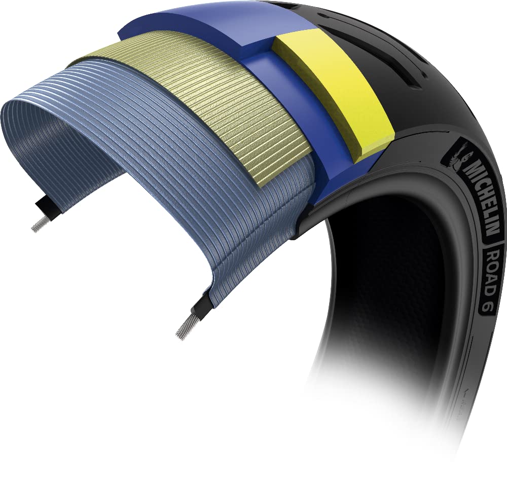 Michelin Road 6 Rear Tire (180/55Zr-17), Black