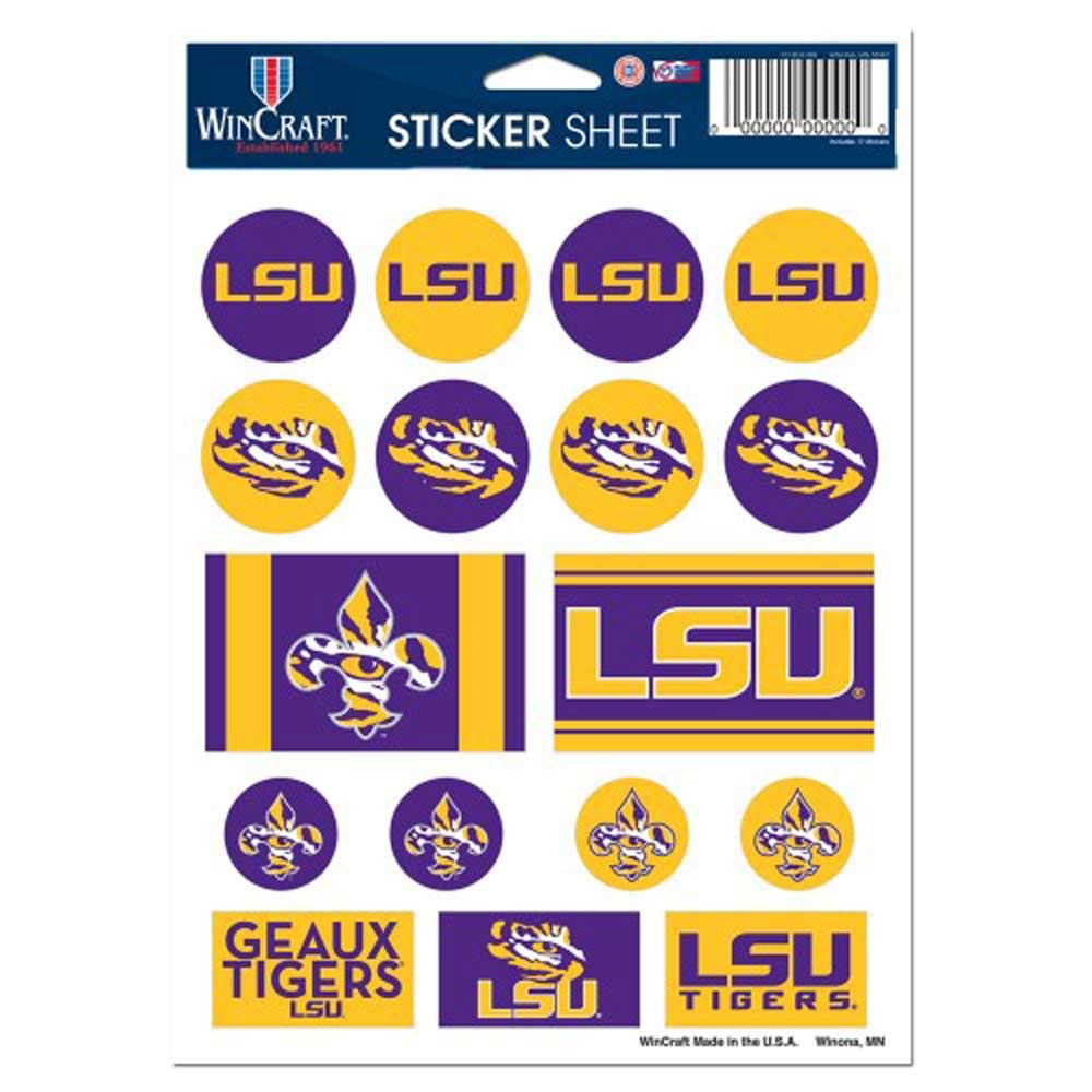 WinCraft NCAA Louisiana State University Vinyl Sticker Sheet, 5' x 7'