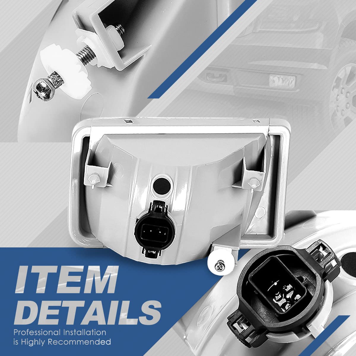 Auto Dynasty Bumper Driving Fog Lights, Passenger and Driver Side, Compatible with Silverado Sierra Escalade Avalanche Suburban