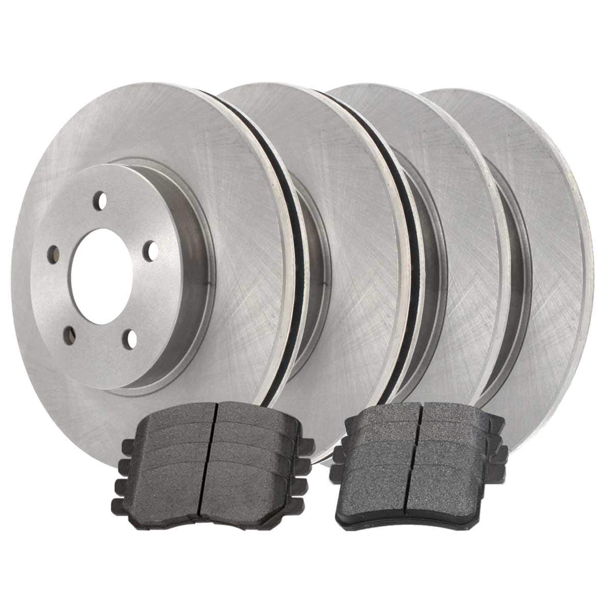 Autoshack Front And Rear Brake Kit Rotors And Ceramic Pads Set Of 4 Replacement For 2007-2013 Mitsubishi Outlander 2.4L 3.0L V6