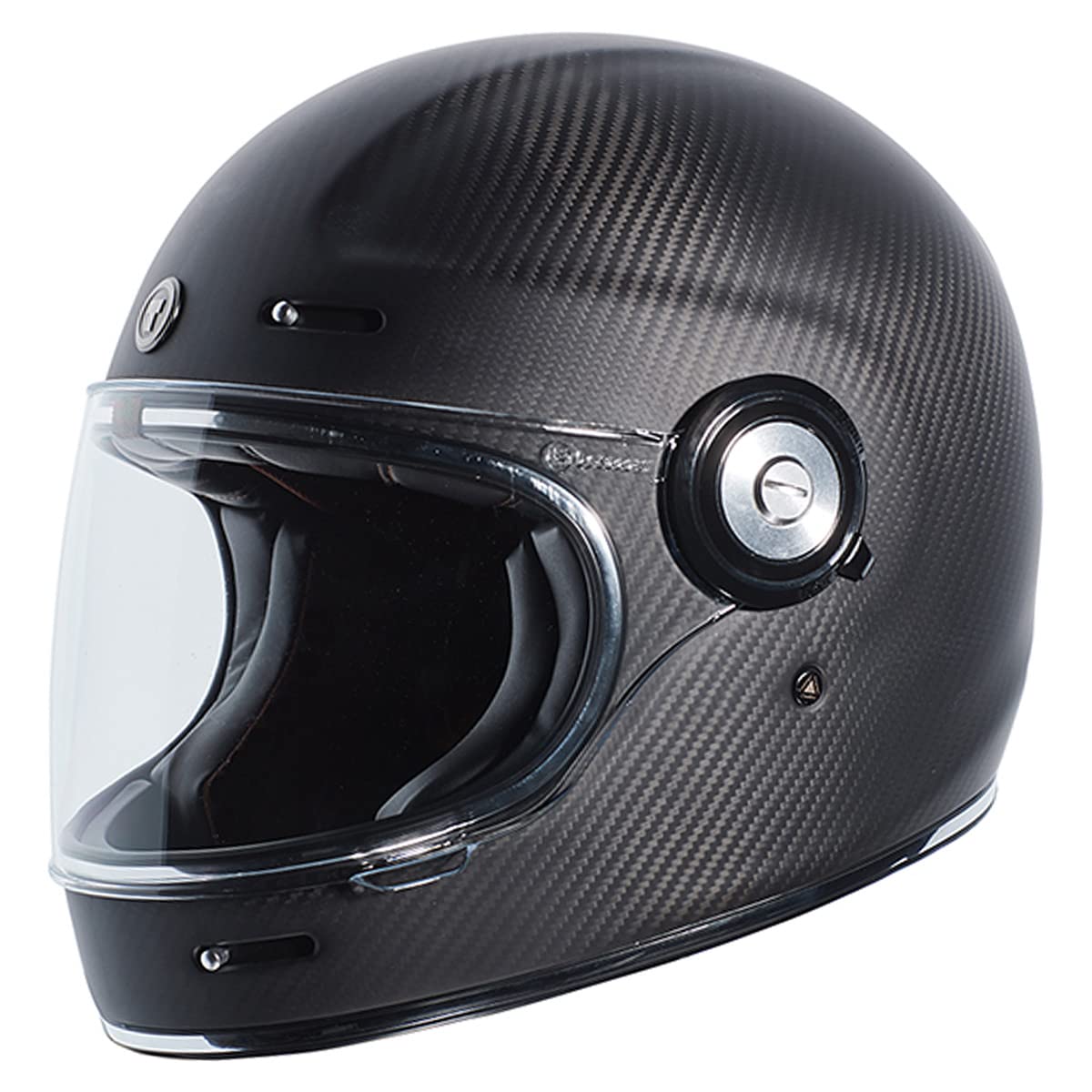 Torc T1 Unisex-Adult Retro Full-Face-Helmet-Style Motorcycle (Carbon Fiber Matte Black, Xx-Large)
