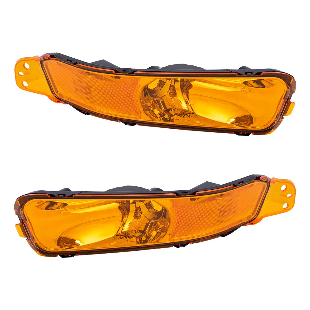 Brock Replacement Driver And Passenger Park Signal Side Marker Lights Lamps Compatible With 2005-2009 Mustang 4R3Z 13201 Aa 4R3Z