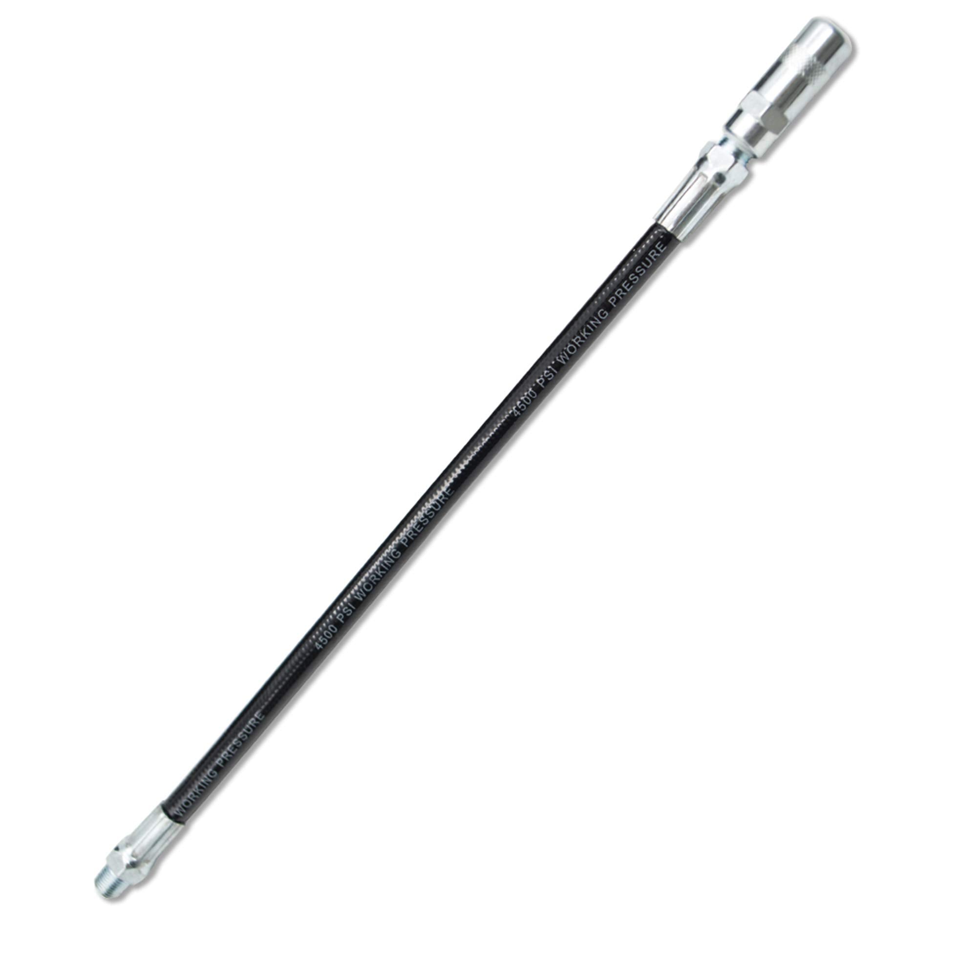 Fixsmith-Grease-Gun-Hose,4500 Psi,12 Inch Flexible Whip Hose Extension With Coupler For Hand Operated Grease Gun,1 Pack.