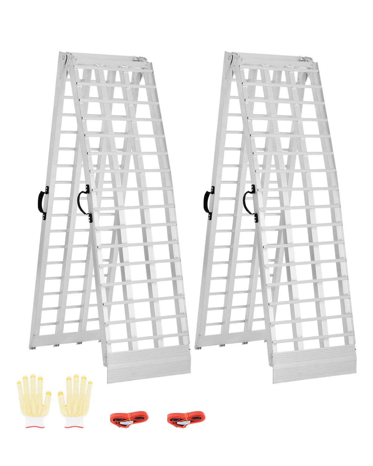 VEVOR Aluminum Ramps, 2000 lbs, 2Pcs Heavy-Duty Ramps with Wider Ramp Surface, Universal Stable Loading Ramp with Handles, Fit f