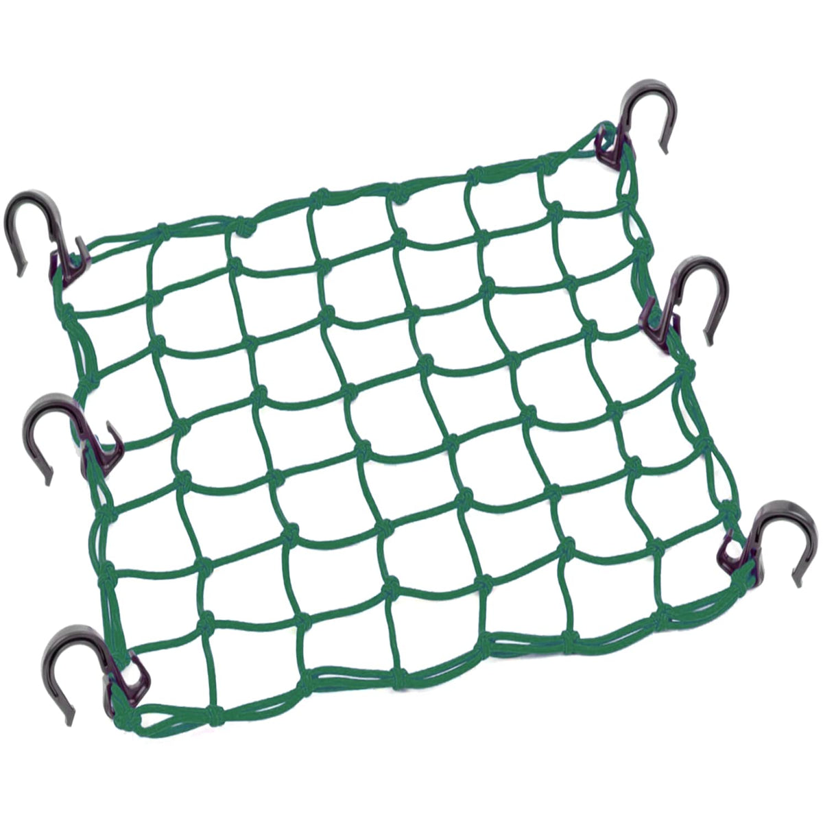 ZUOZE Small Cargo Net 15''x15'' Stretches to 30''x30'' with Thicken Hooks | Natural Latex Core, Tight 2   x2    Mesh Heavy Duty 