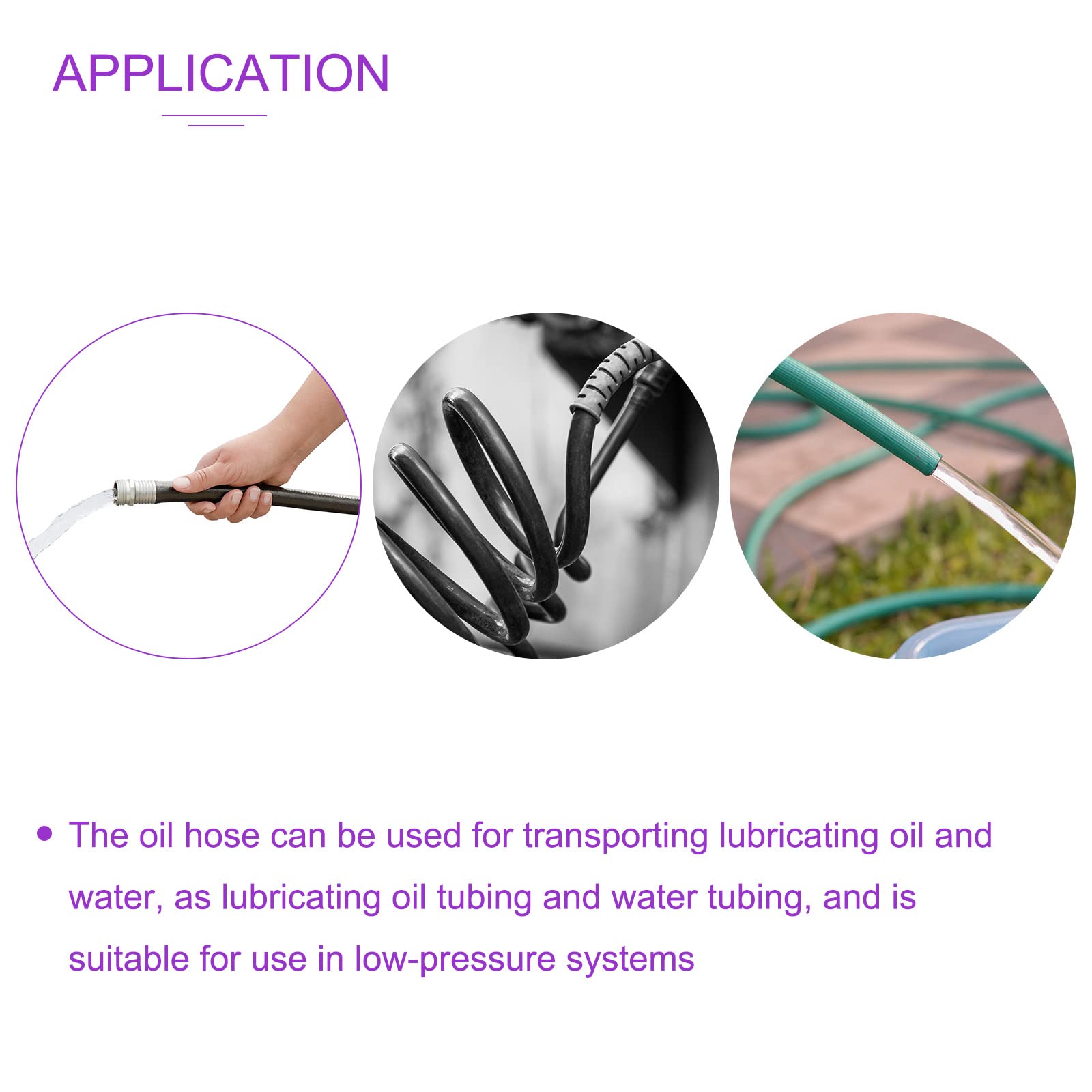 Dmiotech 6Mm X 9Mm 3.3Ft Black Rubber Lubricant Tubing Oil Resistant Plastic Tubing For Oil Hose, Water Tube