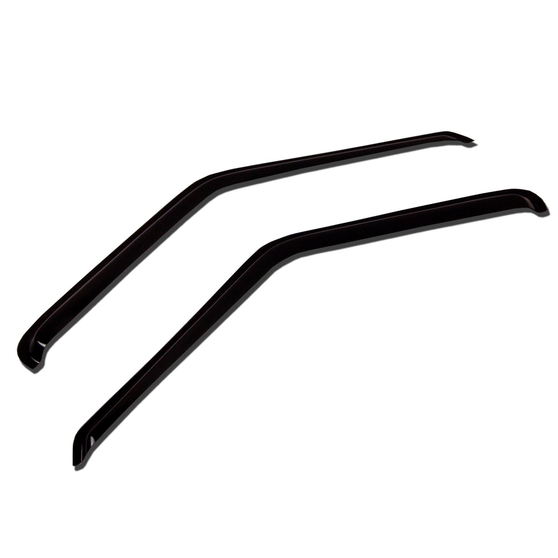 TuningPros WV-106-5 Window Visor Deflector Rain Guard Dark Smoke 2-pc Set