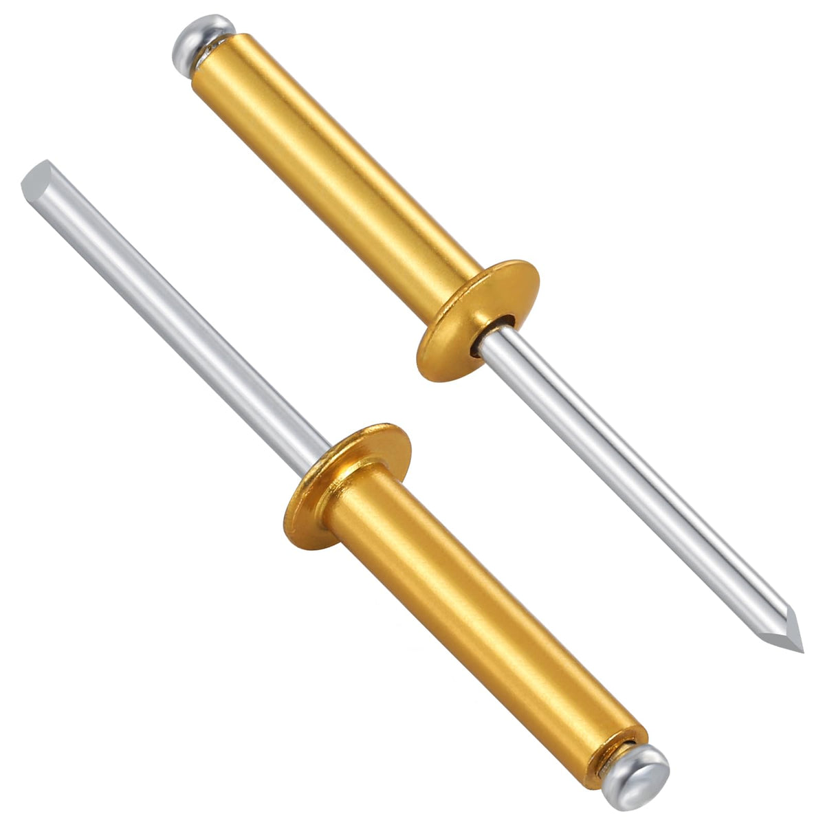 Wensilon (150 Pcs) 3/16'X1' Golden Aluminum Blind Pro Rivets,Golden Aluminum Grip And Steel Mandrel