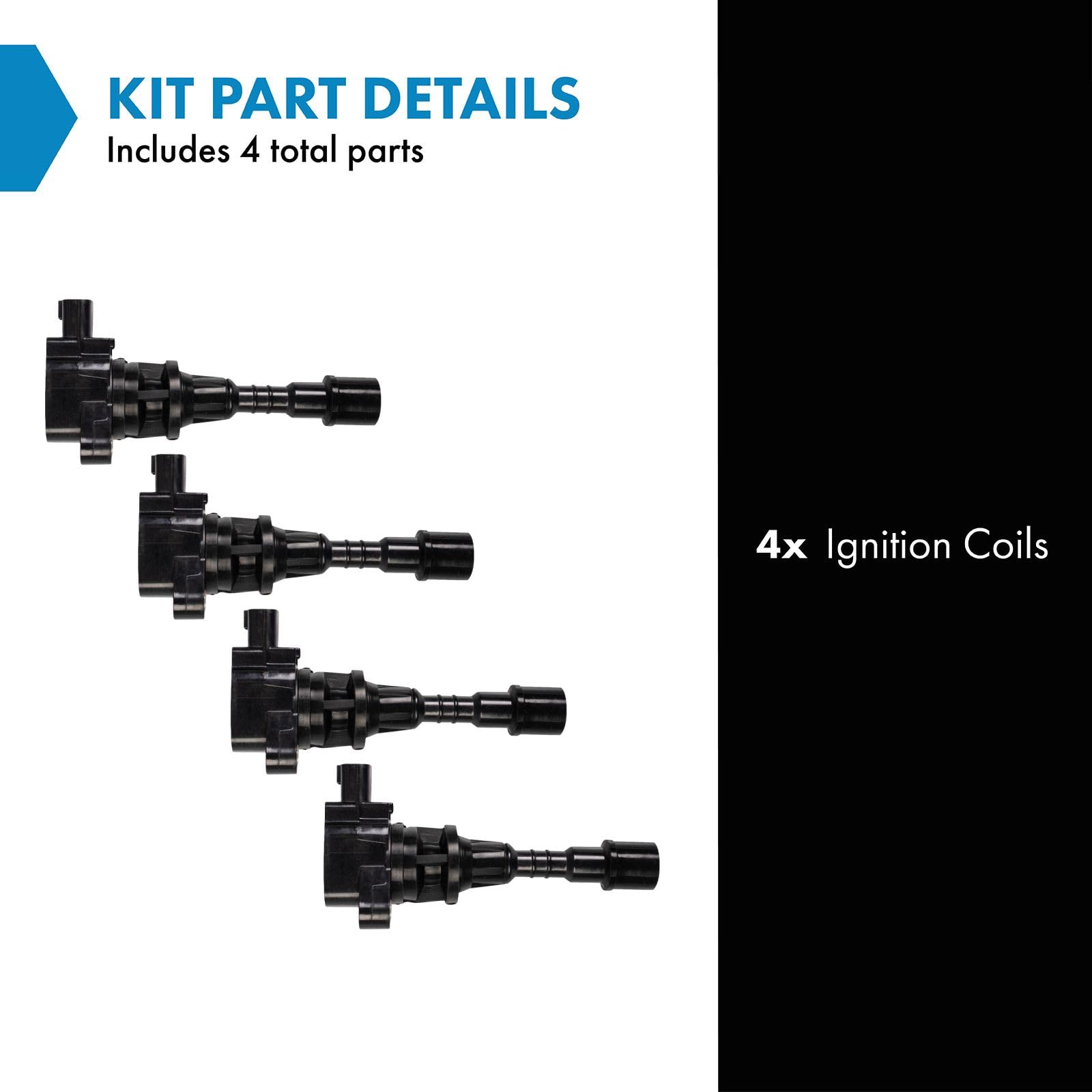 Trq Ignition Coil Set Compatible With 2006-2007 Mazda 5
