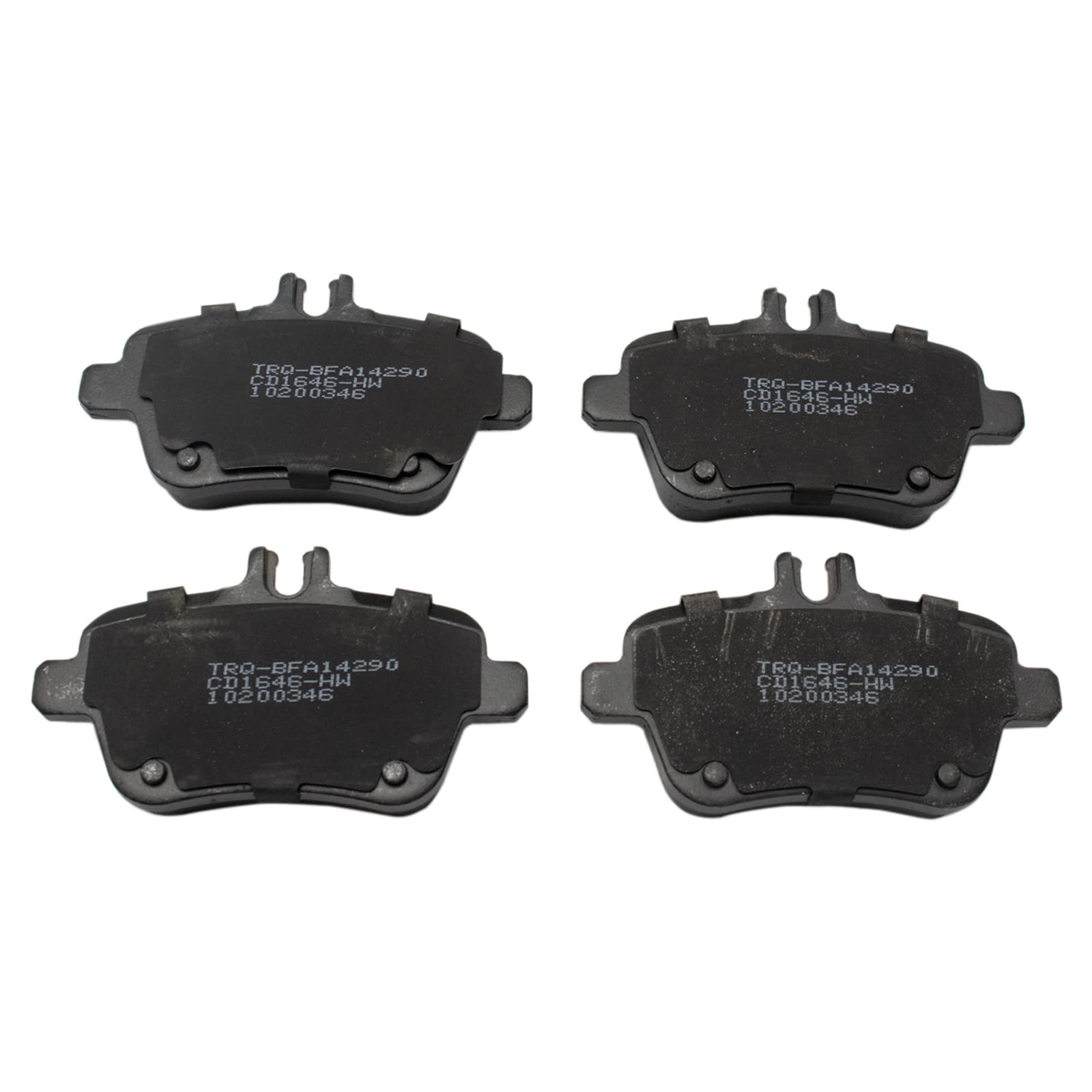 TRQ Rear Ceramic Brake Pad Set Compatible with Mercedes B250e CLA250 SLK300