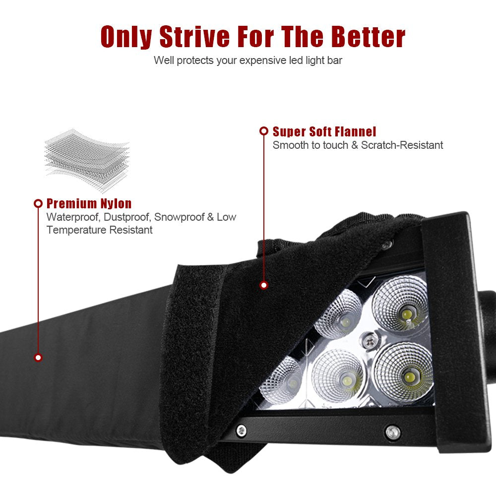 Mictuning 32 Inches Universal Straight And Curved Led Light Bar Cover - Water-Resistant, Windproof, Dustproof, Snowproof Scratch