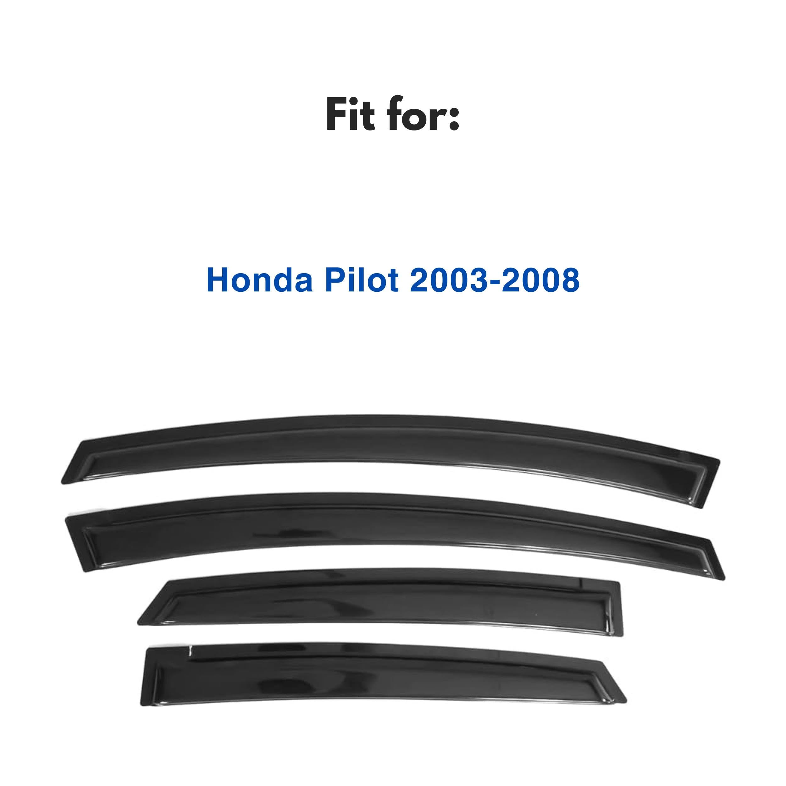 Ig Window Visor For Honda Pilot 2003-2008, Rain Guard Tape-On Extra Durable Sun Wind Side Vent Window Deflector, 2003 2004 2005
