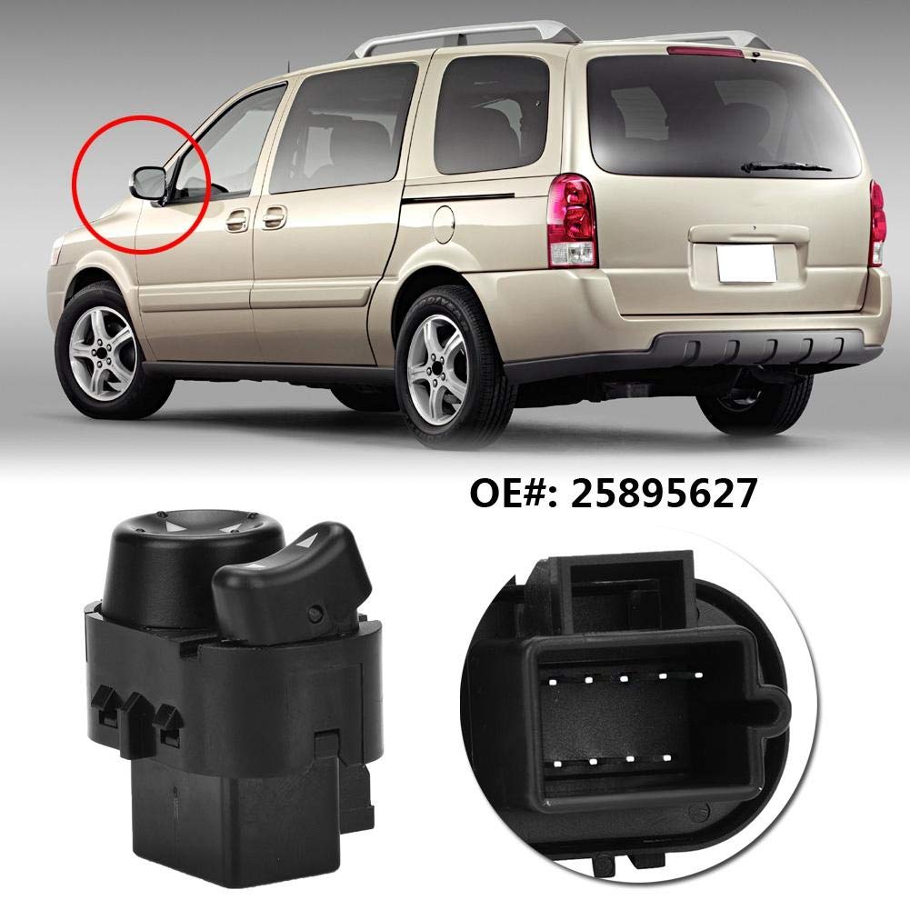 Suuonee Side Mirror Switch,Side Mirror Switch Control Knob Button For Buick Saturn 05-09 25895627