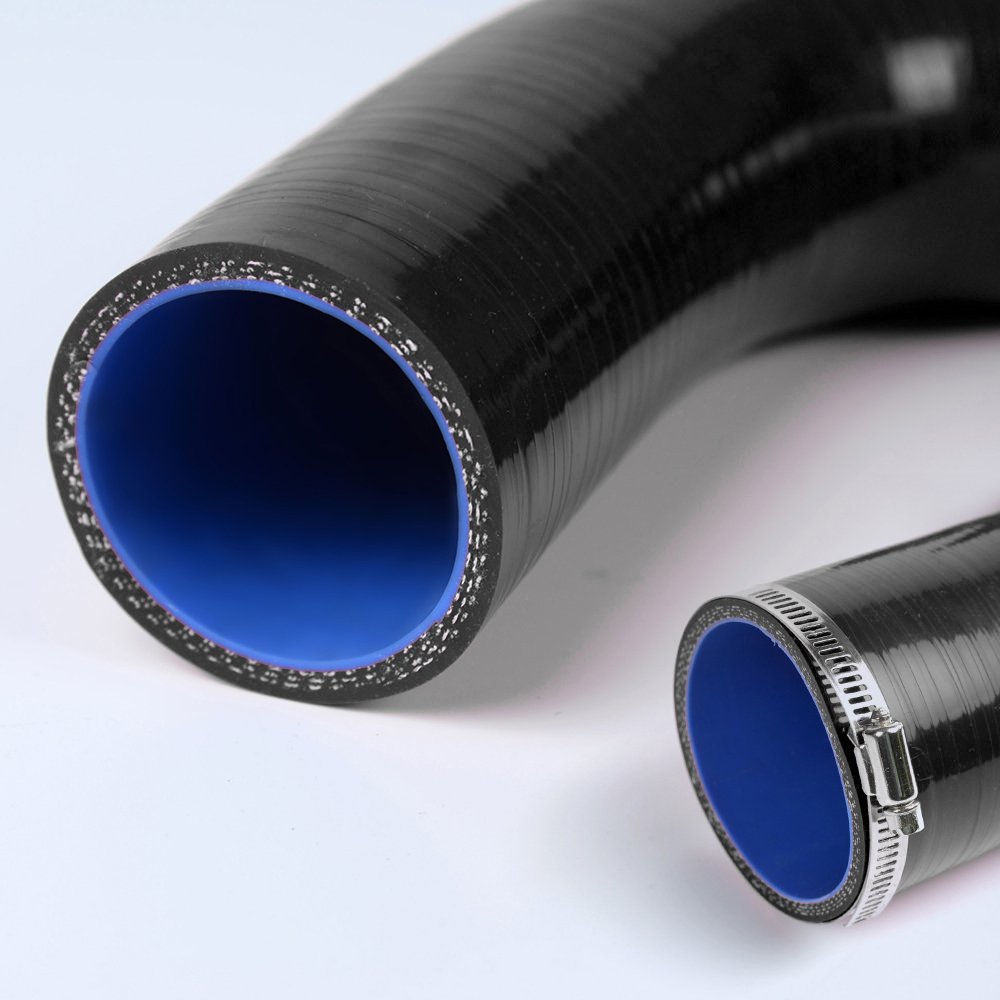 PIT66 Silicone Radiator Hose Kit,Compatible with 1989-1993 Mazda Roadstar Miata MX-5 NA6CE B6ZE 1.6L Black with Clamps