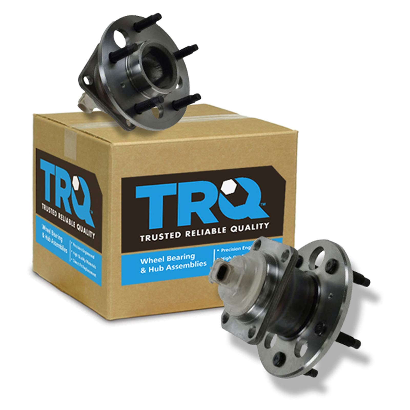 Trq Rear Wheel Hub & Bearing Pair W/Abs Fwd 5 Lug For Pontiac Saturn Buick Chevy