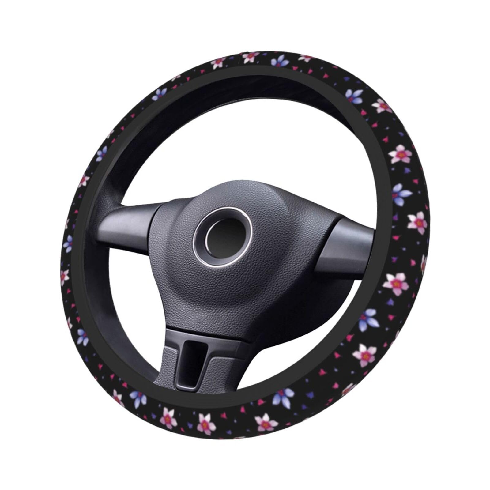 Flower Steering Wheel Cover Car Accessories Cute For Women Girls Universal 15 Inch Neoprene Auto Interior Decor Anti Slip Automo