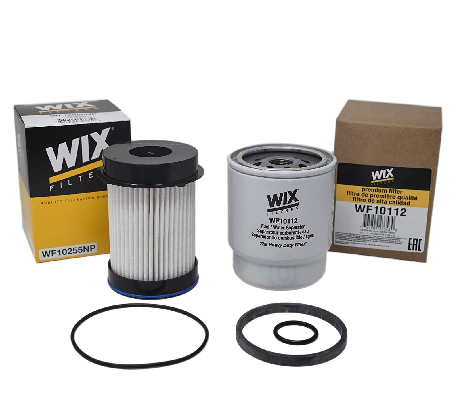 CFKIT WIX Filter Kit Compatible with Dodge Ram 6.7L Diesel Cummins Fuel Filter & Fuel/Water Separator Set Wix WF10112 & WF10255N