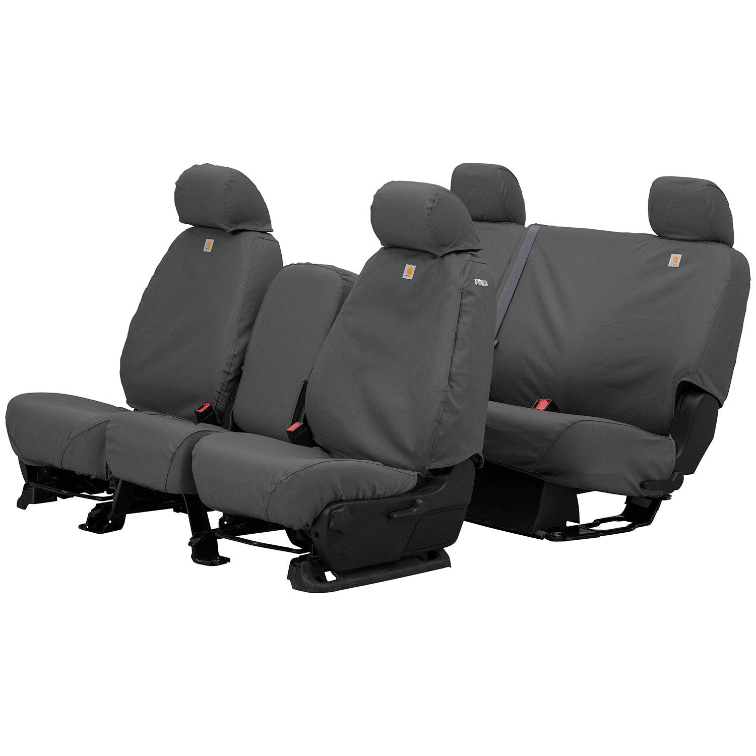 Covercraft Carhartt Seatsaver Custom Seat Covers | Fits 2014-2021 Toyota Tundra Crewmax | 2Nd Row 60/40 Bench Seat, Duck Weave G