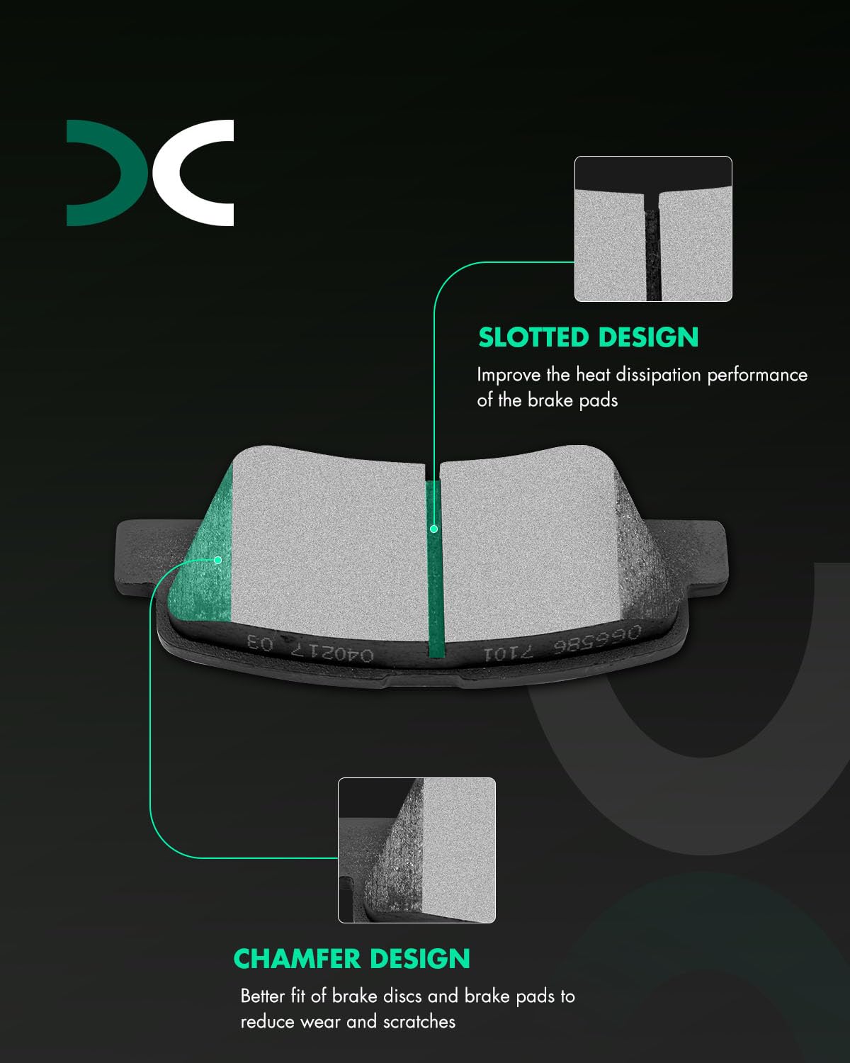 Ceramic Brake Pads Kits,Scitoo 4Pcs Rear Brakes Pads Set Fit For 2012-2017 For Hyundai Azera,2009-2015 For Hyundai Sonata,2011-2