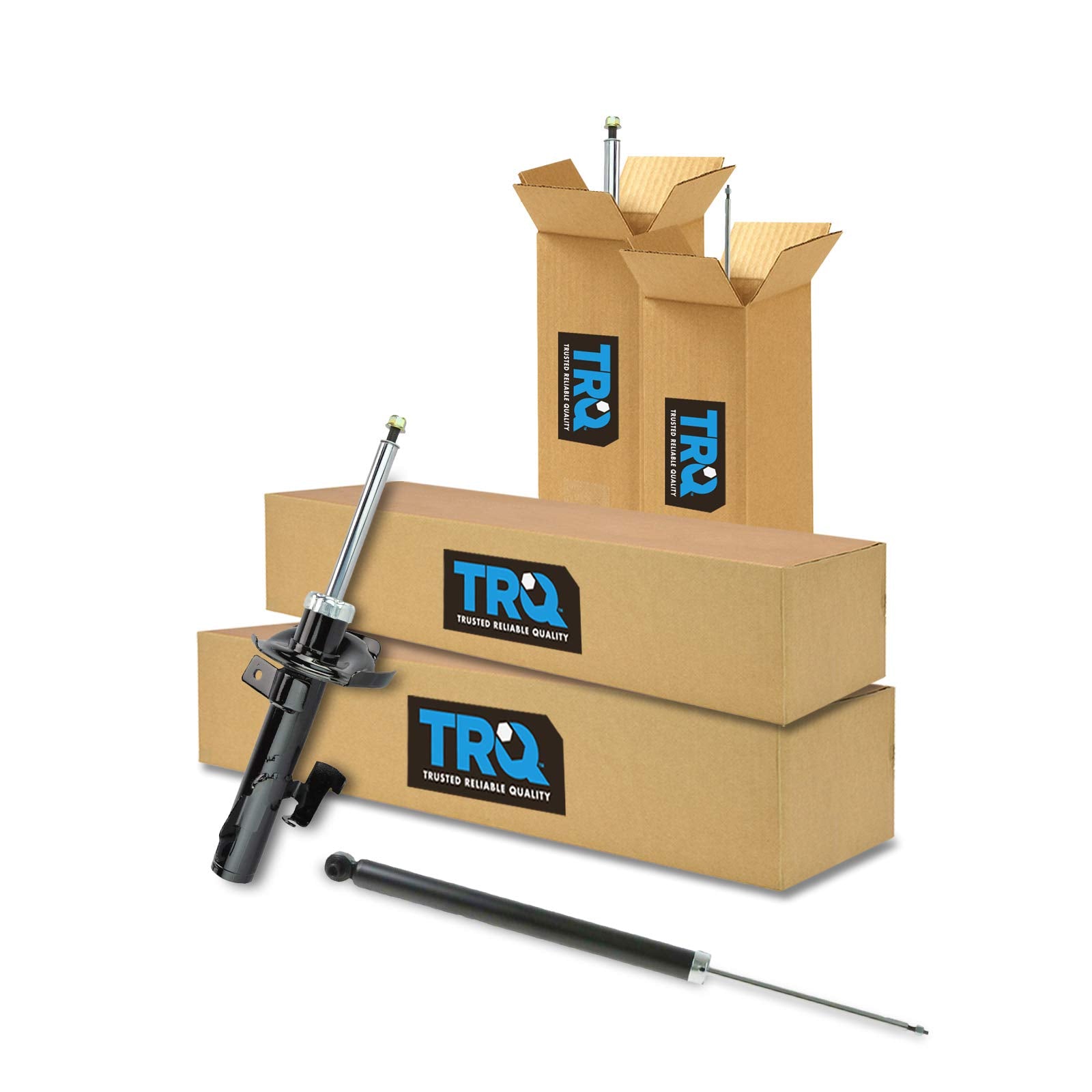 Trq Front And Rear Shock Absorber Set Compatible With 2004-2009 Mazda 3 2006-2010 5