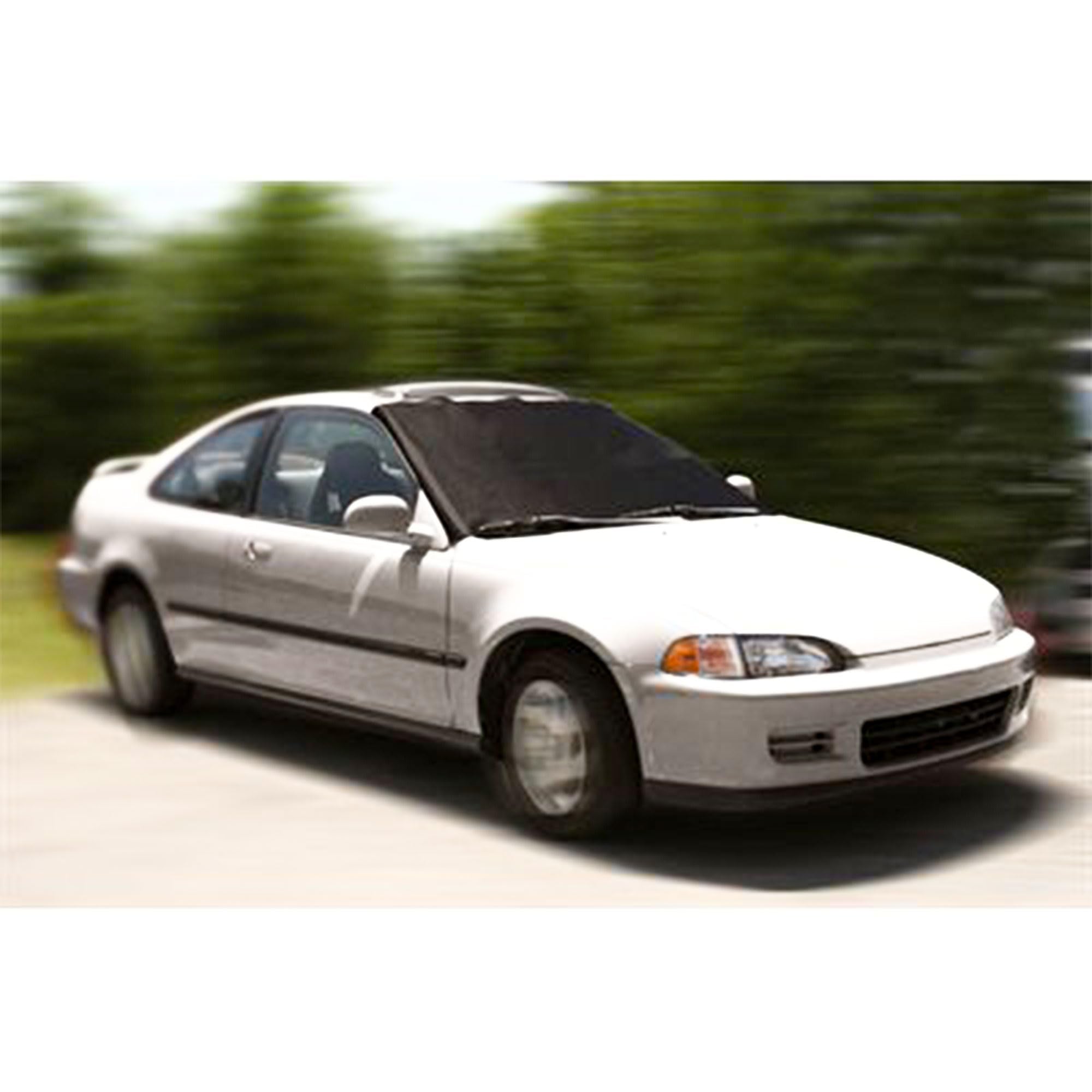 Camco Durable Compact Universal On The Go Vinyl Rv Tow Car Windshield Protector From Chips And Cracks With Tool Free Installation, Black