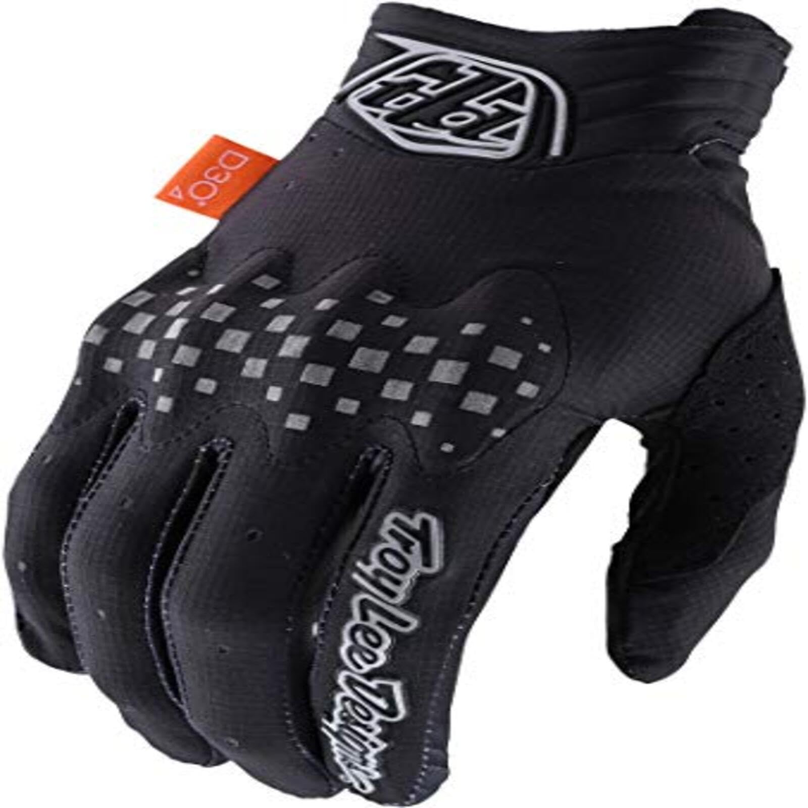 Troy Lee Designs Motocross Motorcycle Dirt Bike Racing Mountain Bicycle Riding Gloves, Gambit Glove (Black, Medium)